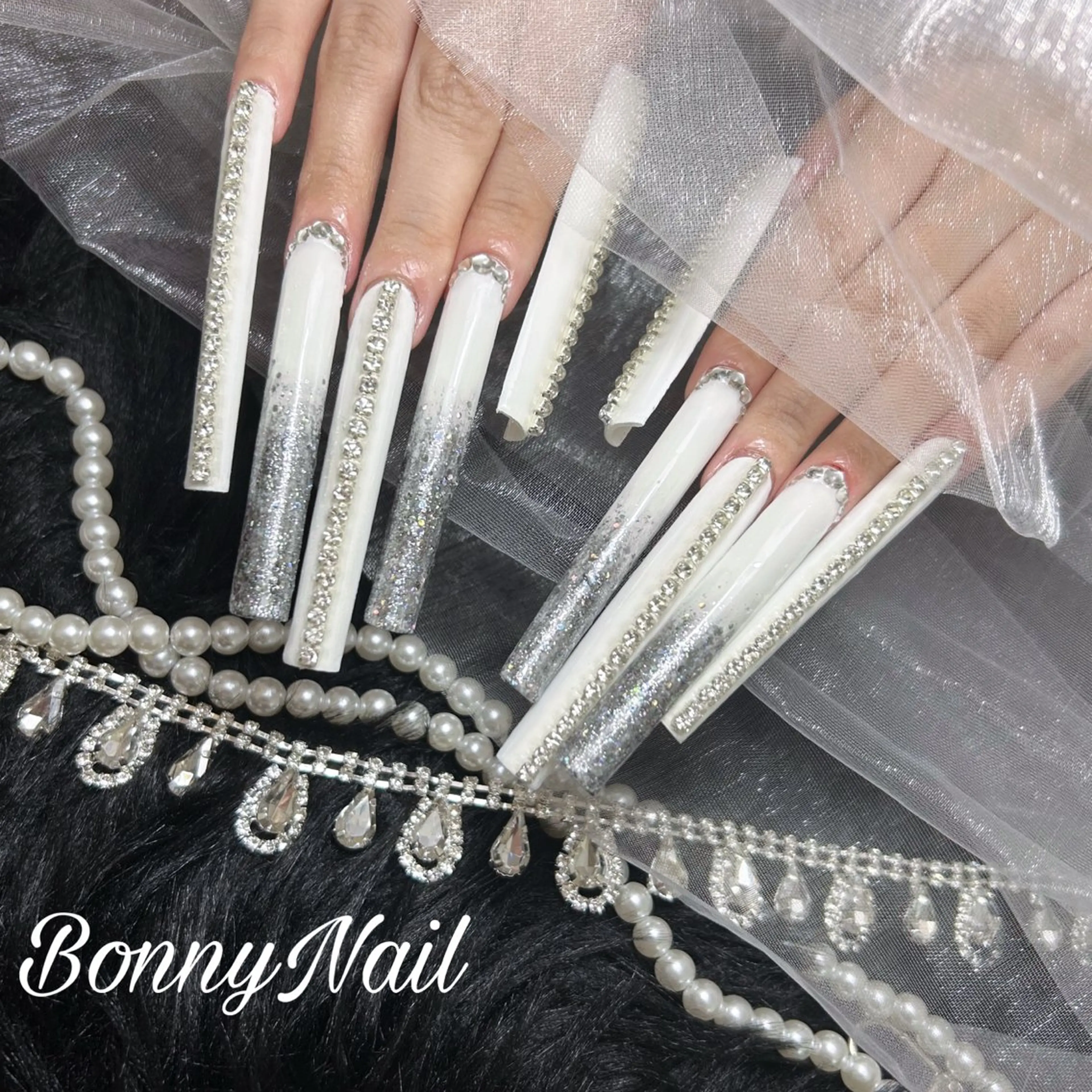 ネイル 長さ出し ロングネイル ネイルチップ ハンドネイル Bonny Nailのネイルデザイン
