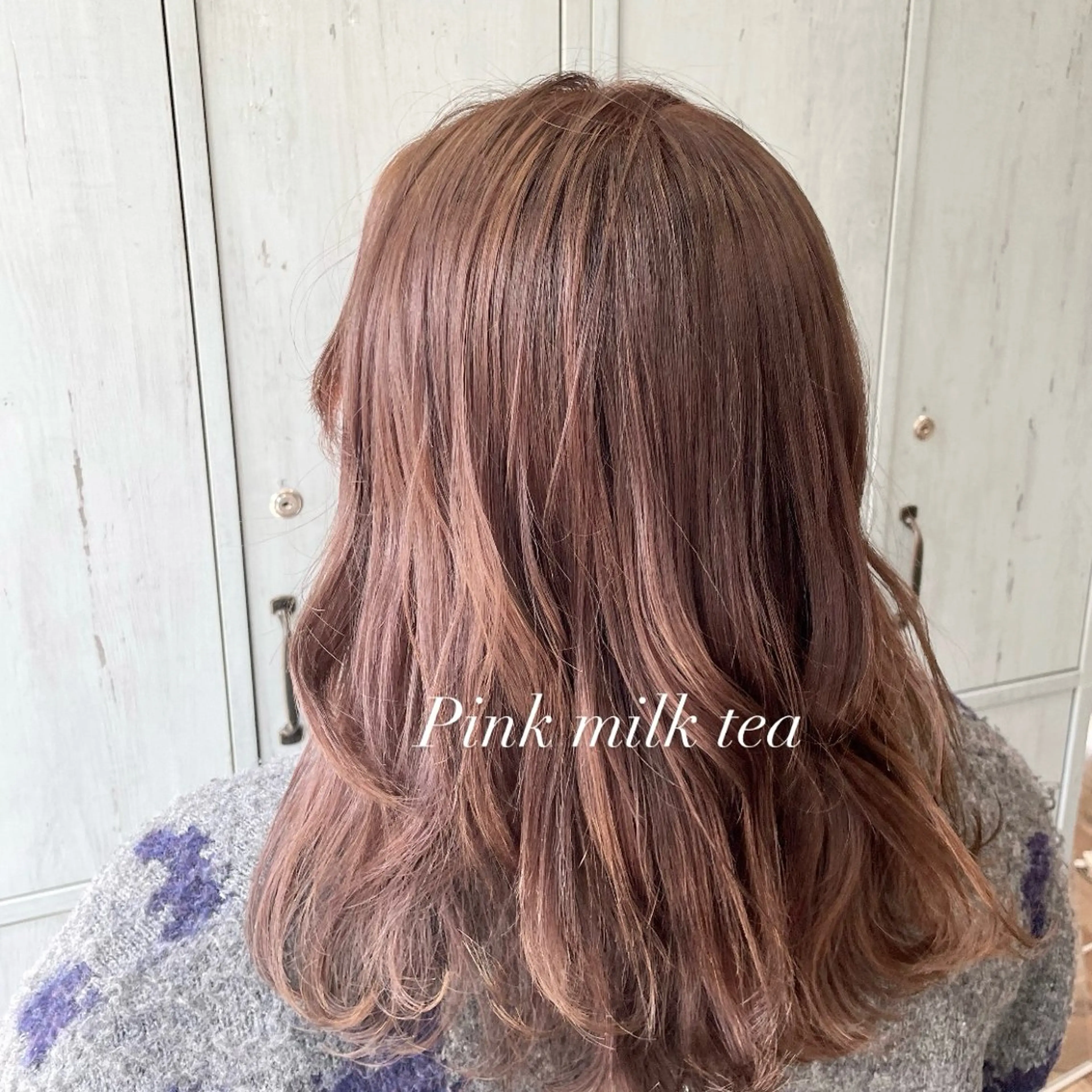 ミディアム ピンク・ラベンダー/ レイヤー/NANAのヘアスタイル