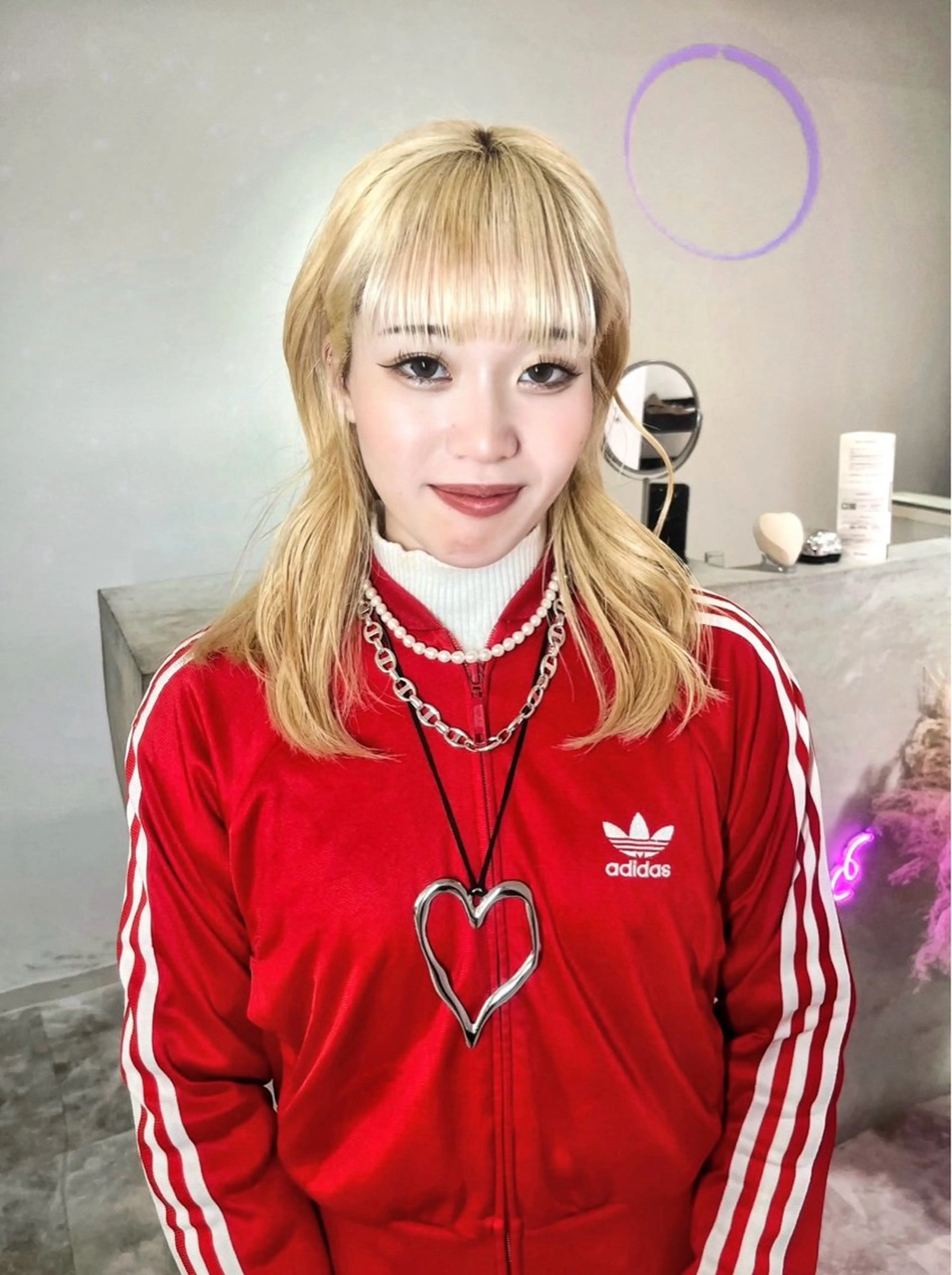 カラー 心斎橋/ブロンド/ ペールカラー/あみかのヘアスタイル