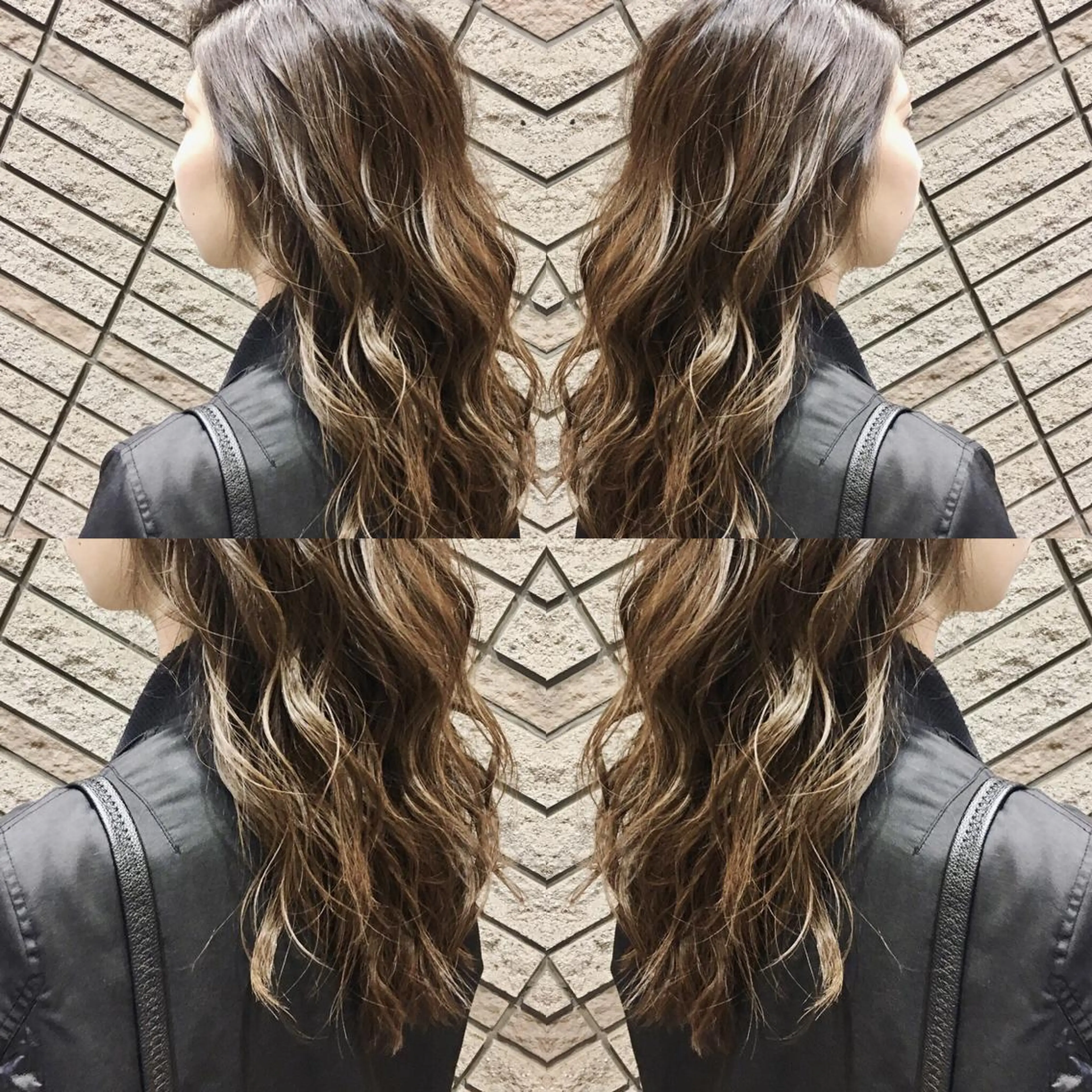 ロング カラー グレージュ ハイライトカラー ハイライト カット ヘアカラー N° jillva ♦️川端裕司♦️のヘアスタイル