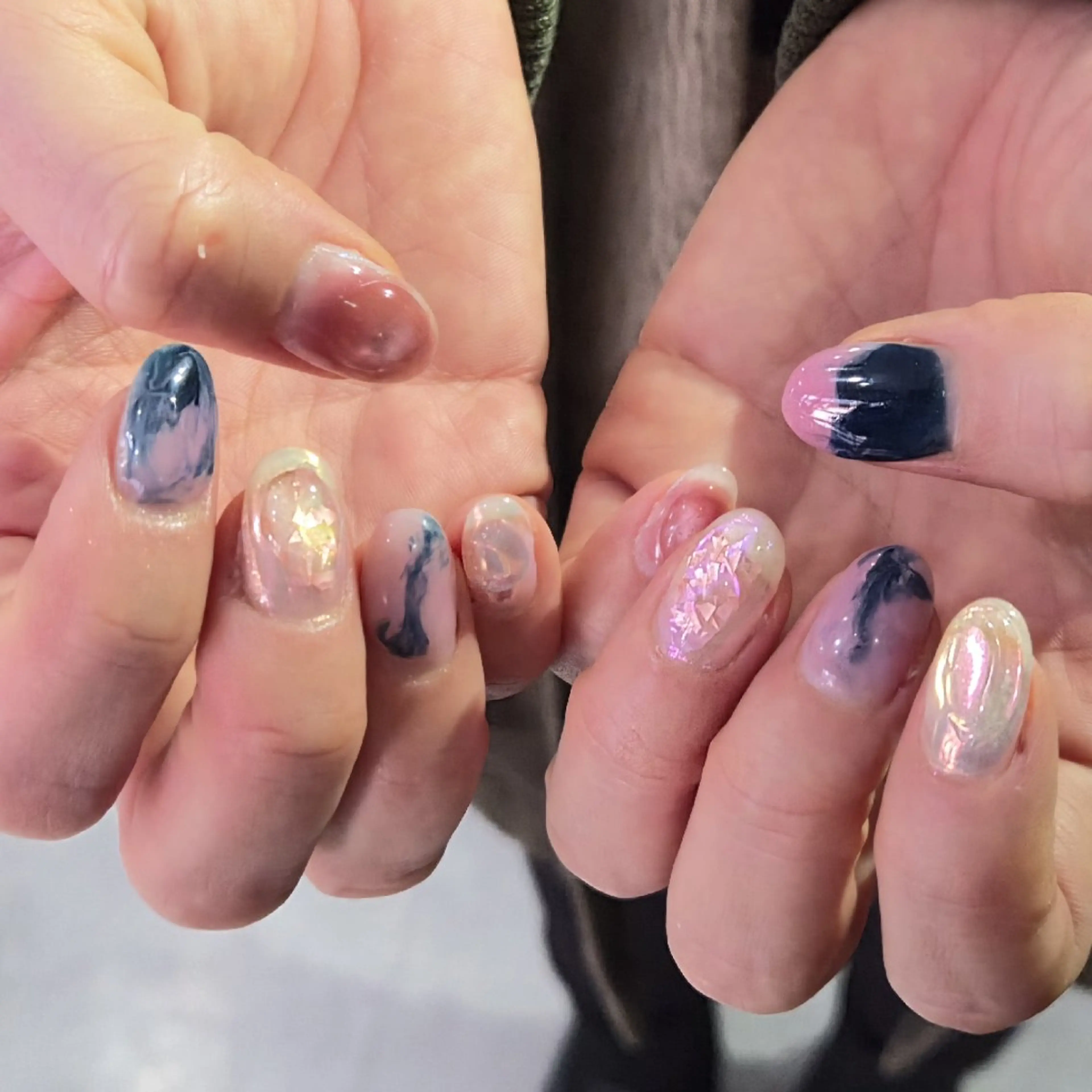 ネイル ニュアンスネイル 春ネイル ハンドネイル フットネイル MINAMI ☆.*˚/個性派のネイルデザイン