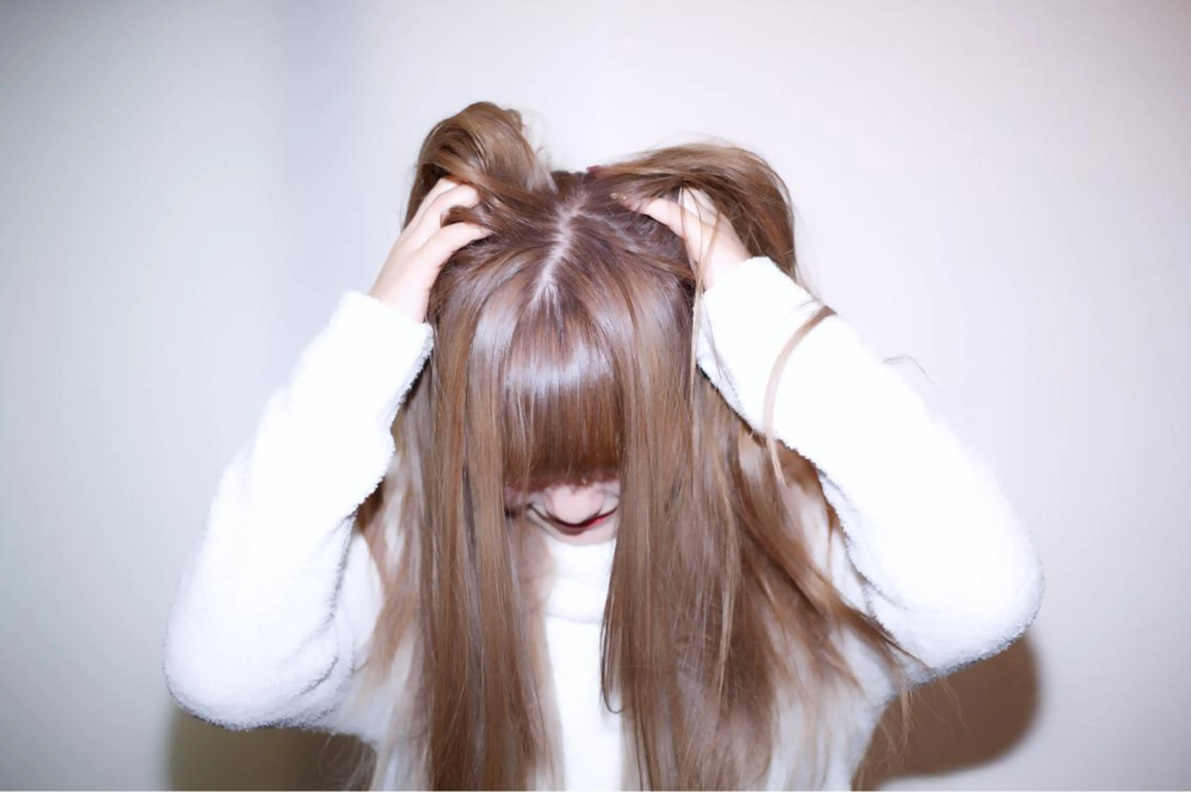 カラー 【韓国レイヤー特化 ハッシュカット】のヘアスタイル