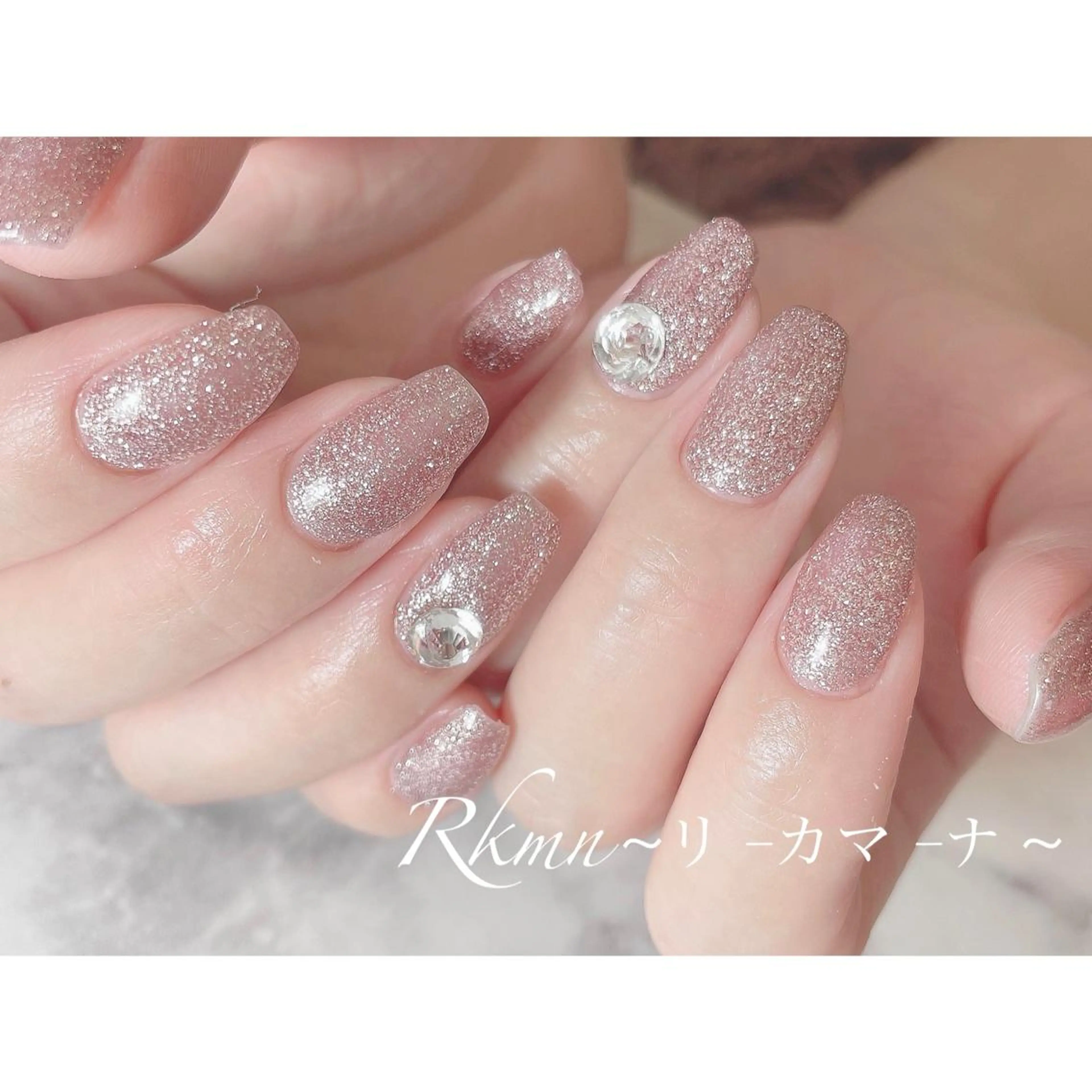 ネイル アートネイル ラメ(グリッター) パープル 春ネイル ハンドネイル フットネイル ハンドケア Rkmn ~リ-カマ-ナ~のネイルデザイン