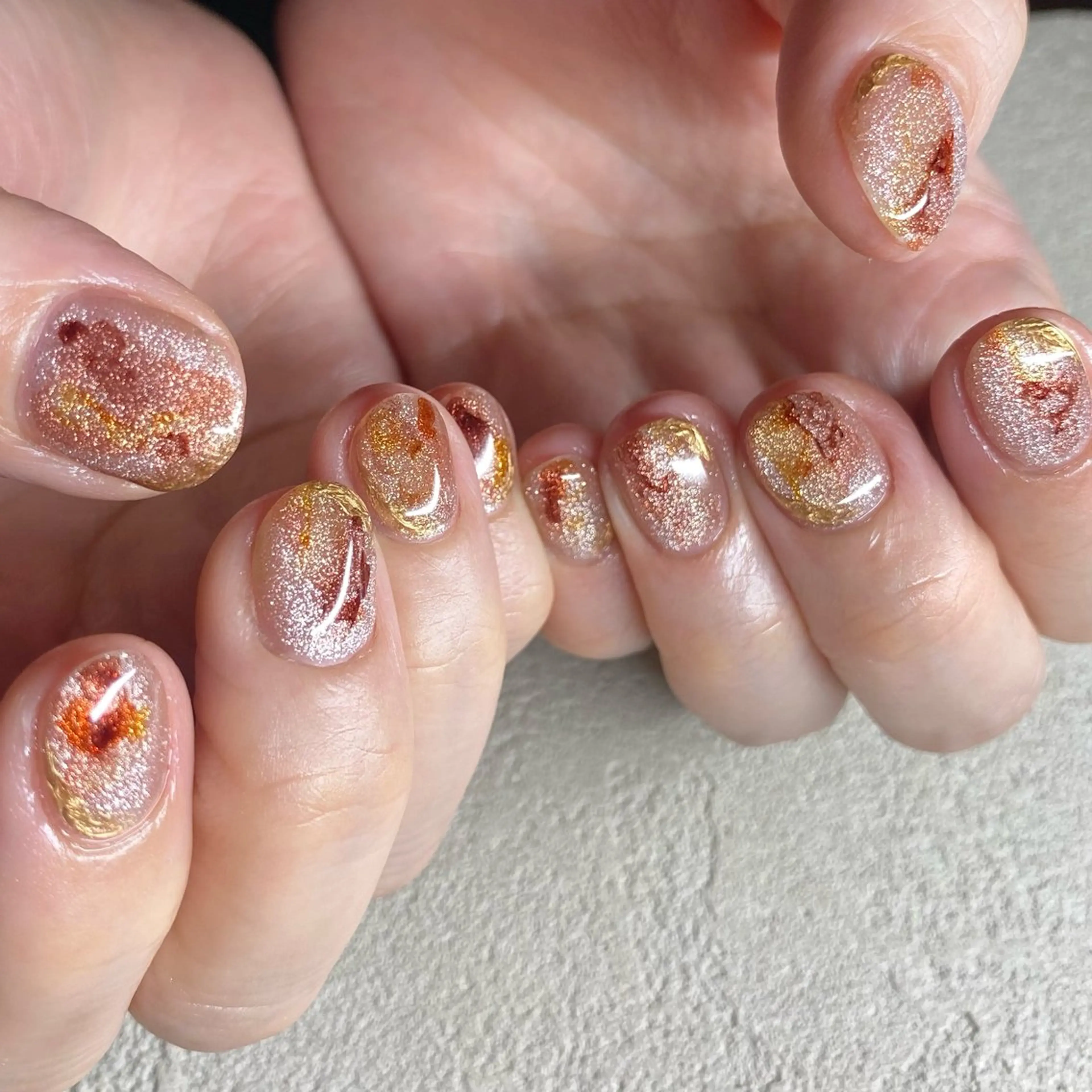 ネイル アートネイル ニュアンスネイル 冬ネイル クリスマス ハンドネイル 山田 貴子のネイルデザイン