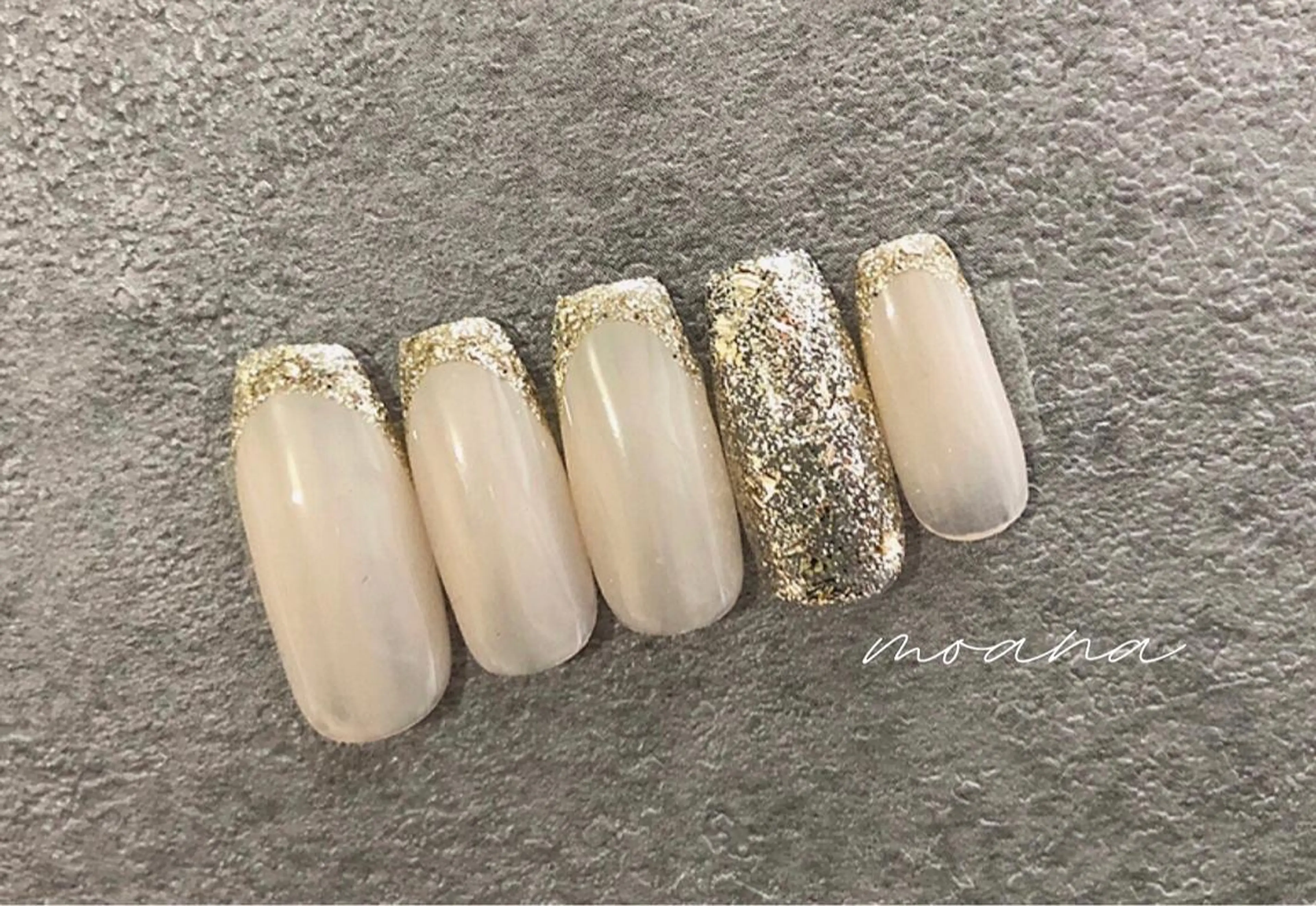 ネイル アートネイル フレンチネイル ラメ(グリッター) マットネイル ニュアンスネイル private salonMOANAのネイルデザイン