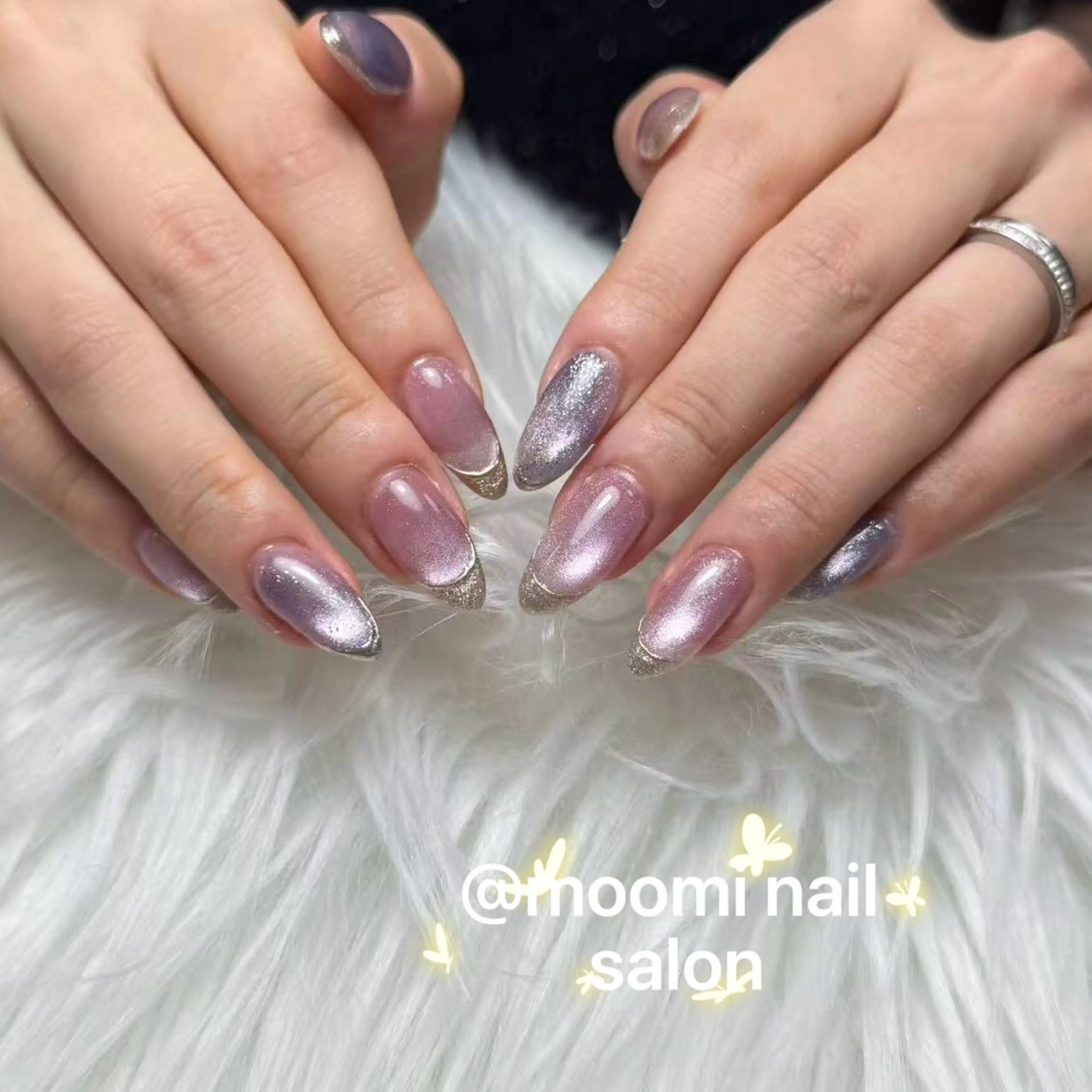 ネイル チークネイル フレンチネイル ジェルネイル グラデーション ハート ハンドネイル moomi nail スカルプ専門のネイルデザイン