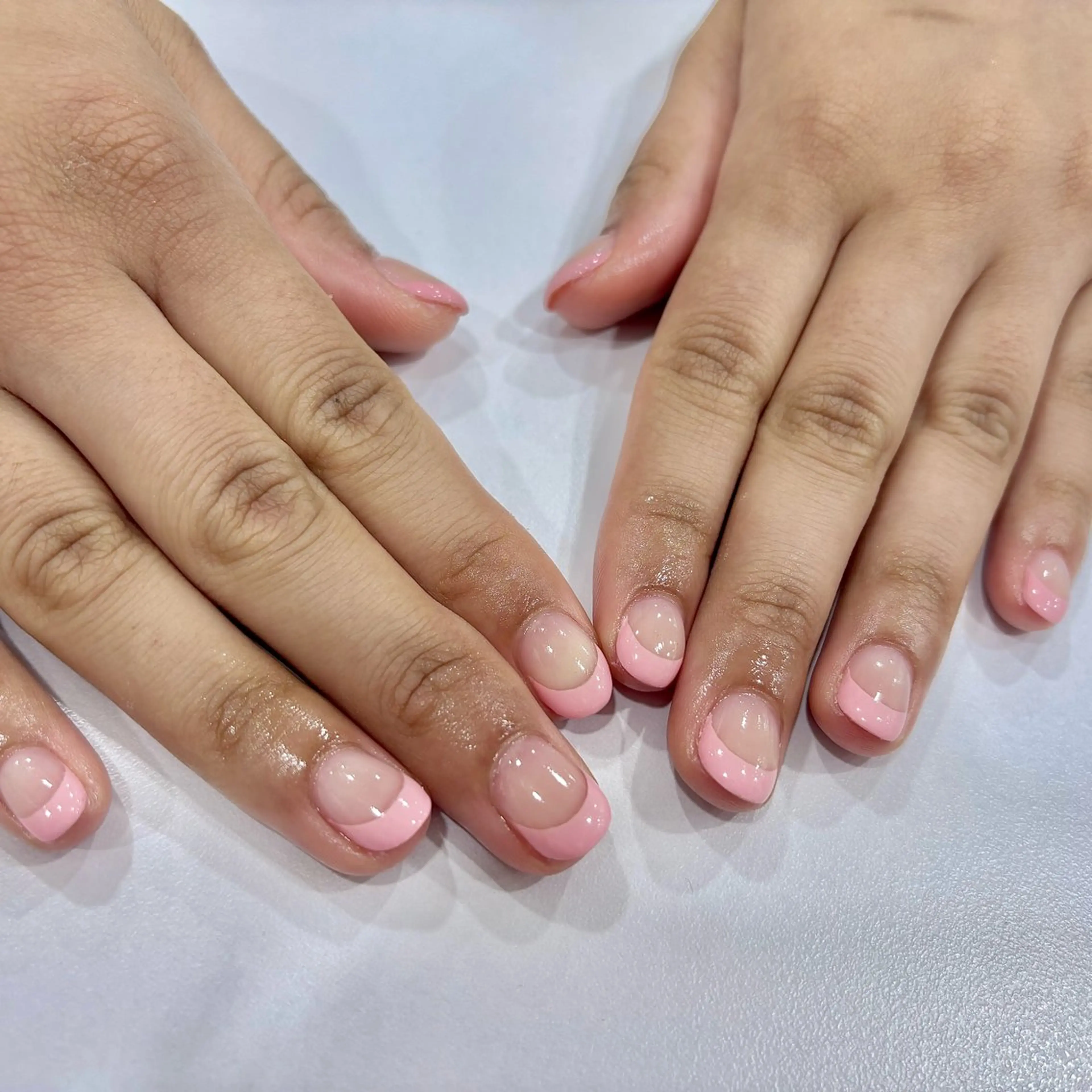 ネイル フレンチネイル ピンク シンプルネイル 春ネイル アンリッシュ池袋 小泉のネイルデザイン