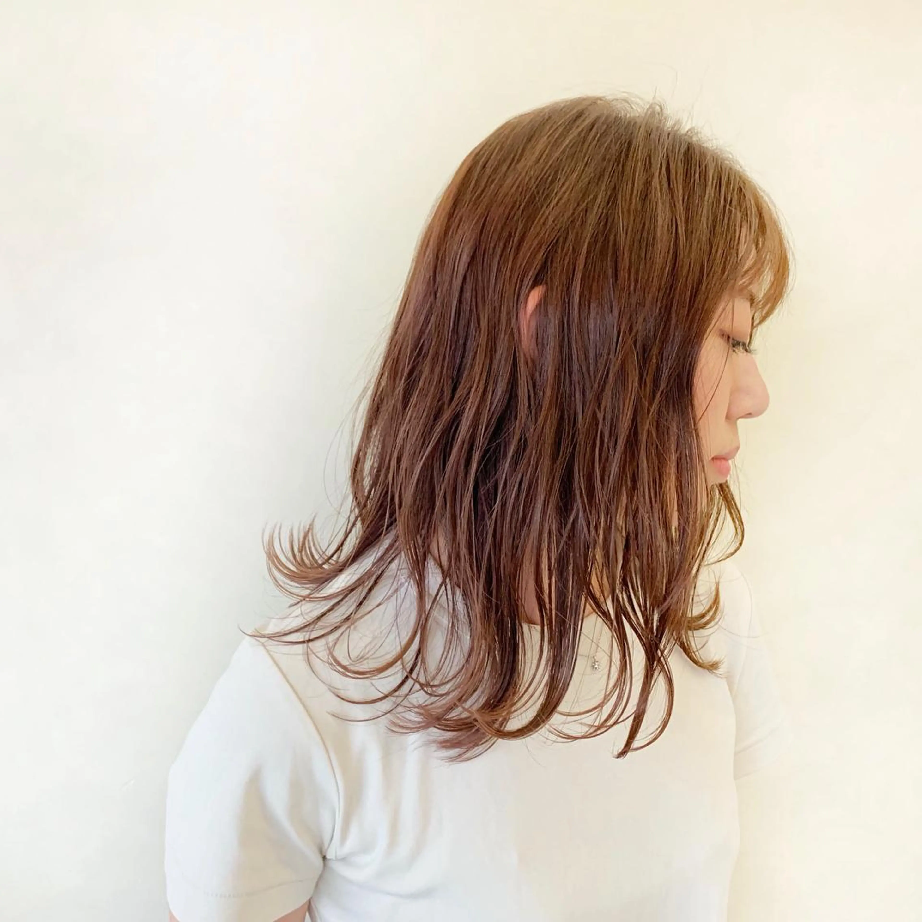 セミロング カラー ヘアアレンジ 杉村 未来のヘアスタイル