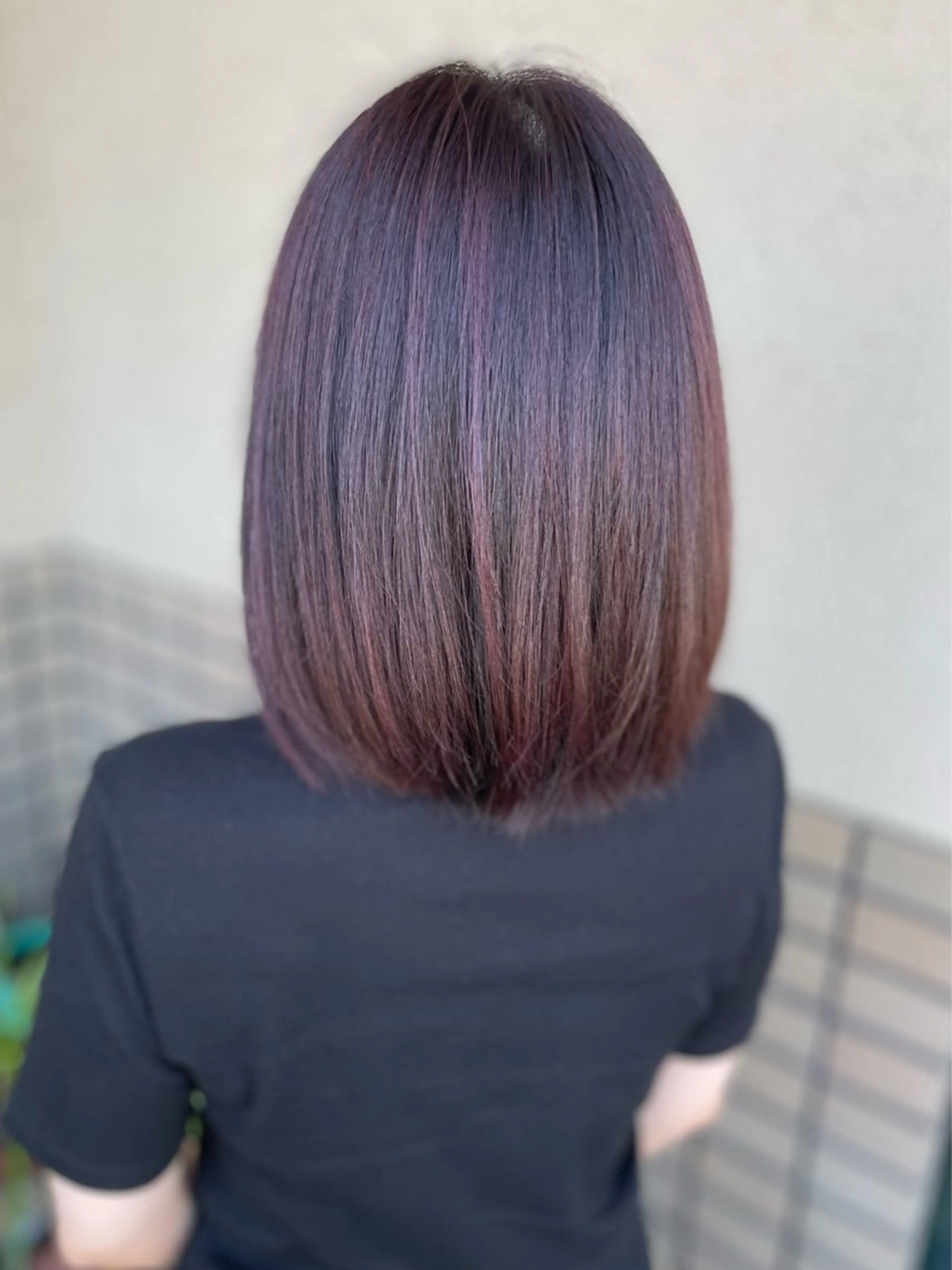 ミディアム カラー ピンクカラー バイオレットカラー 沢田 瞳のヘアスタイル