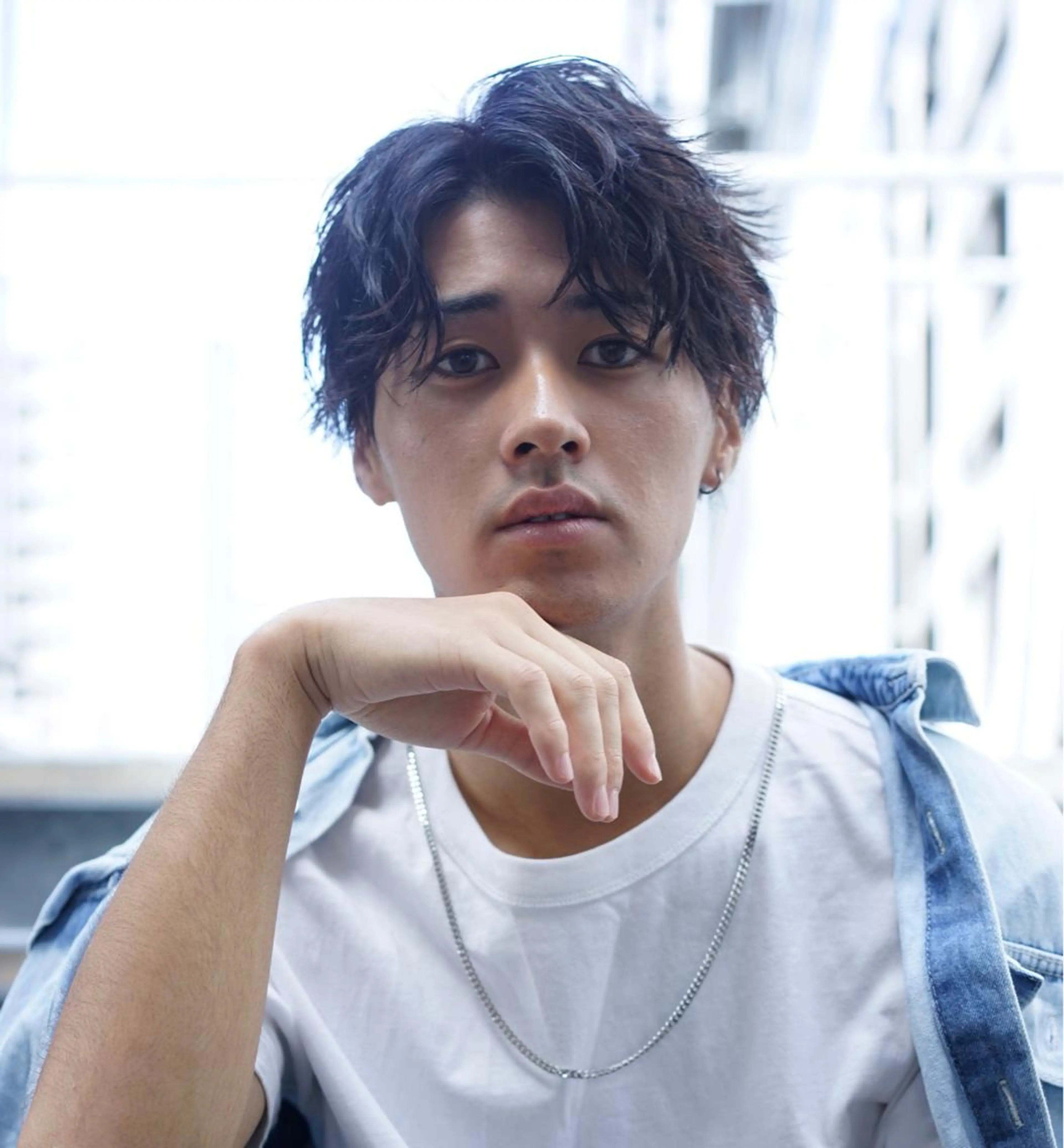 パーマ メンズ スパイラル波巻き パーマ井本汰壱のヘアスタイル