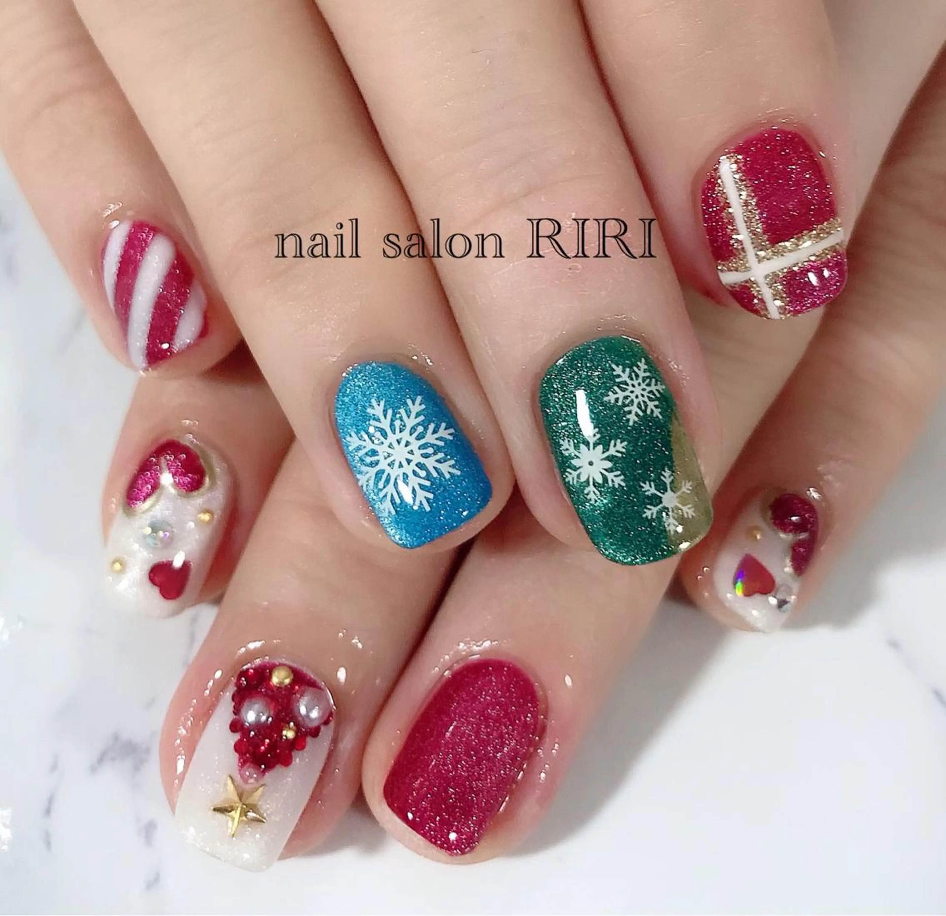 ネイル 冬ネイル クリスマス private  nail  salon RIRI所属・RIRI リリのネイルデザイン