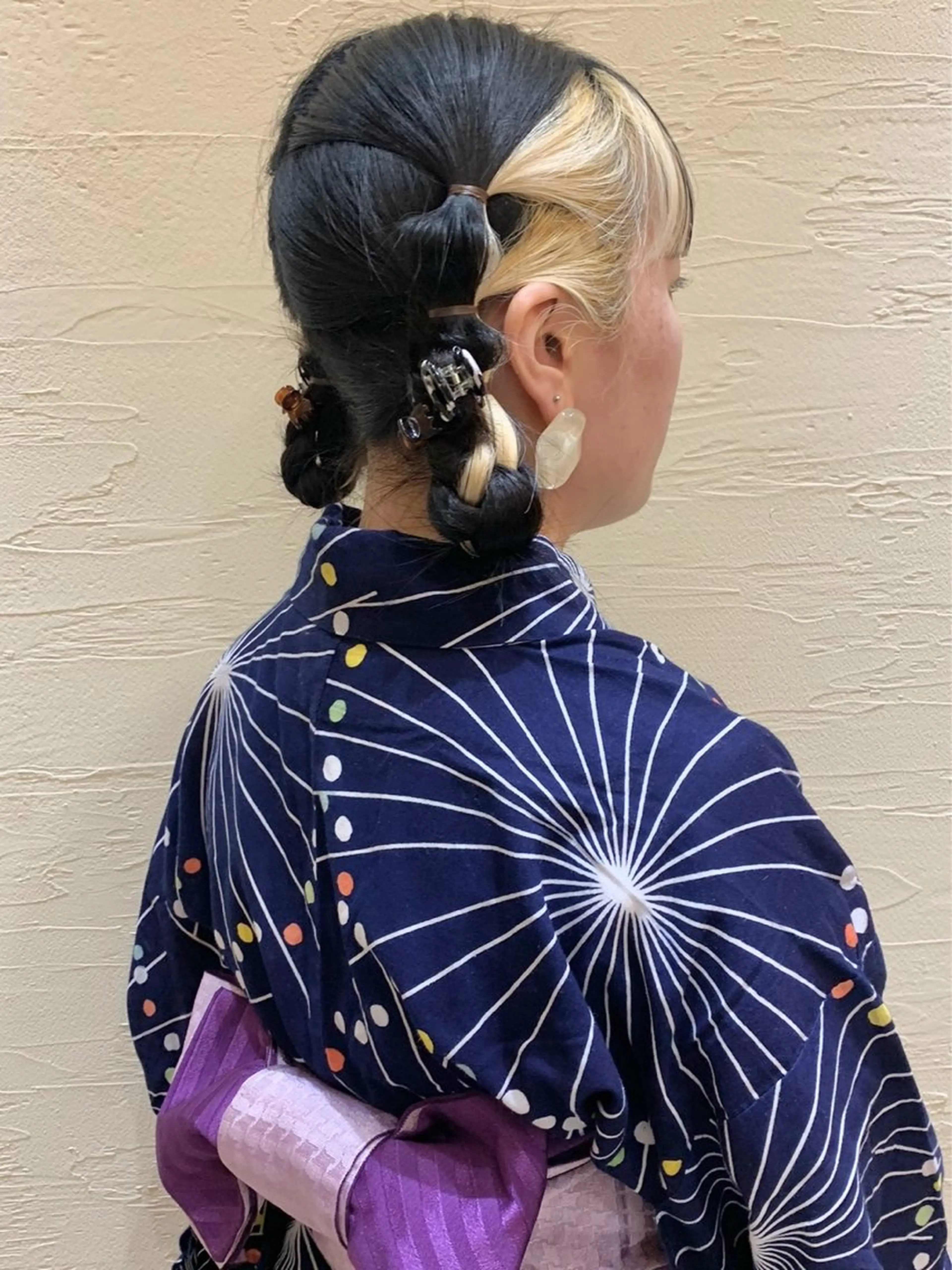 セミロング ヘアアレンジ 着付け 似合わせ⌇お洒落 カット⌇平野あみのヘアスタイル