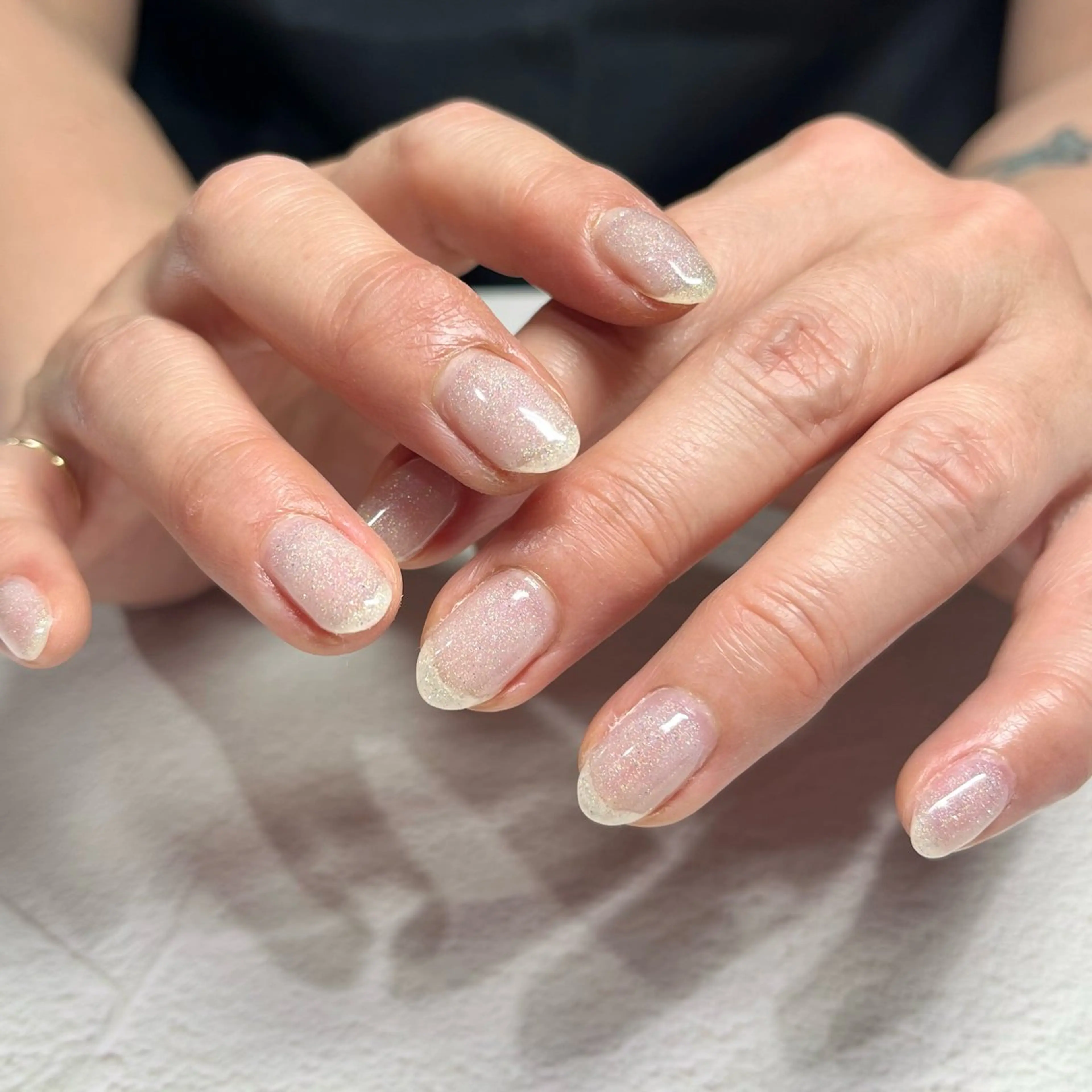 ネイル クリアネイル ラメ(グリッター) ワンカラーネイル キャンアイドレッシー宇都宮店所属・樋口 夢子のネイルデザイン