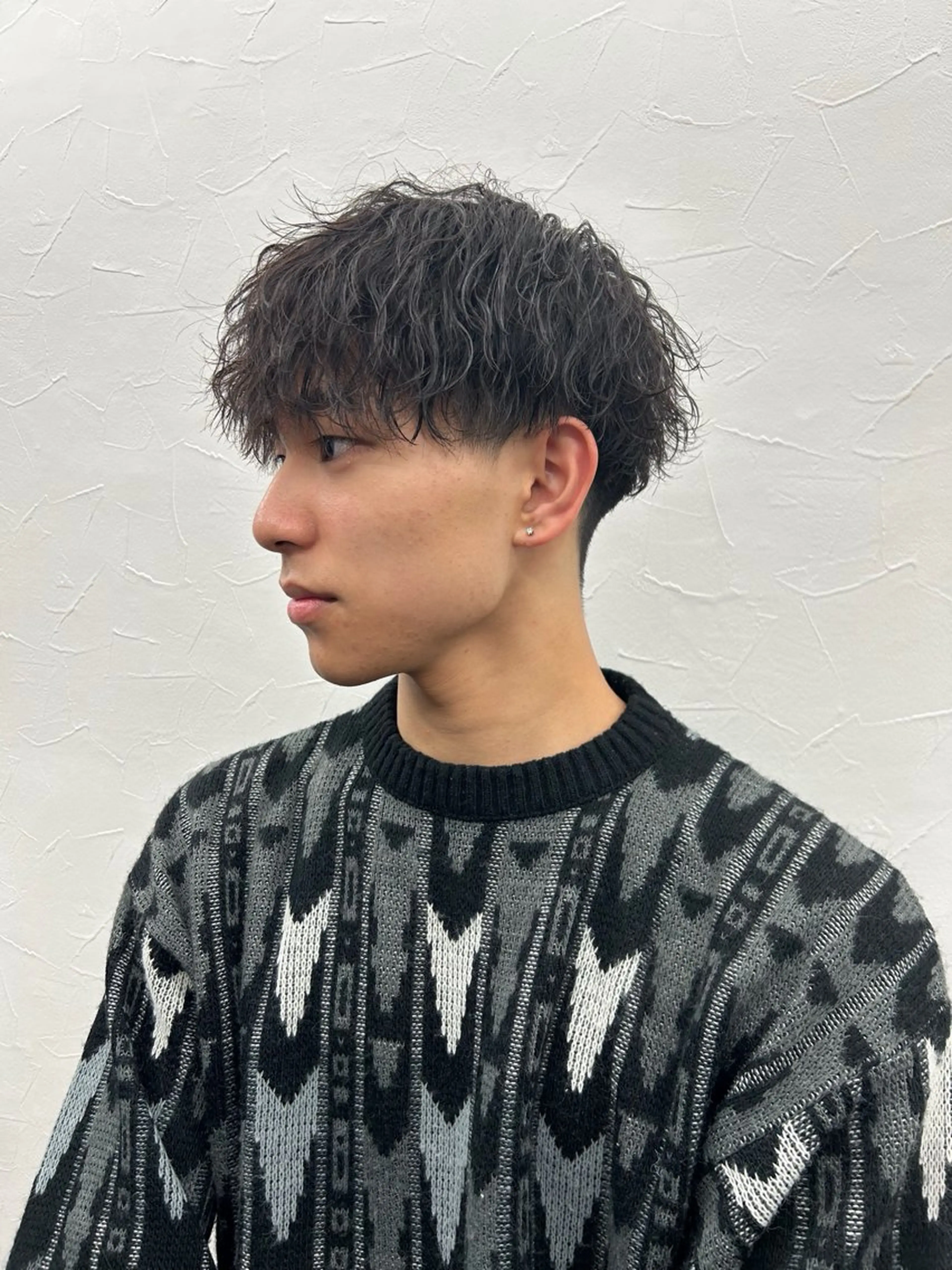 ショート パーマ メンズ メンズパーマ 波巻きパーマ ニュアンスパーマ カット パーマ EMANON所属・メンズパーマ特化💎 yuuriのヘアスタイル