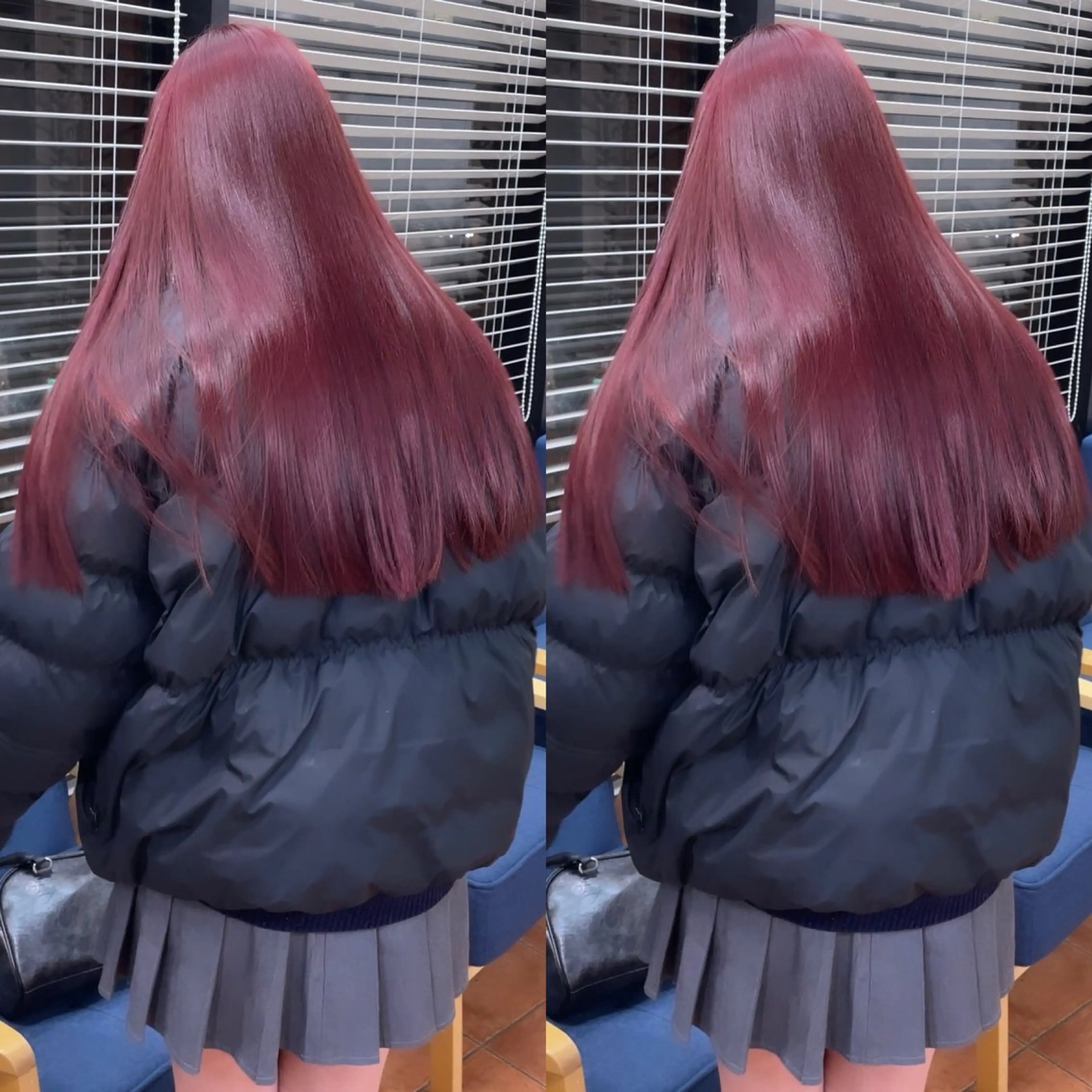 ロング カラー ブリーチ ケアカラー ブリーチなしカラー ピンクカラー ヘアカラー トリートメント ブリーチなしピンク 赤井龍斗のヘアスタイル