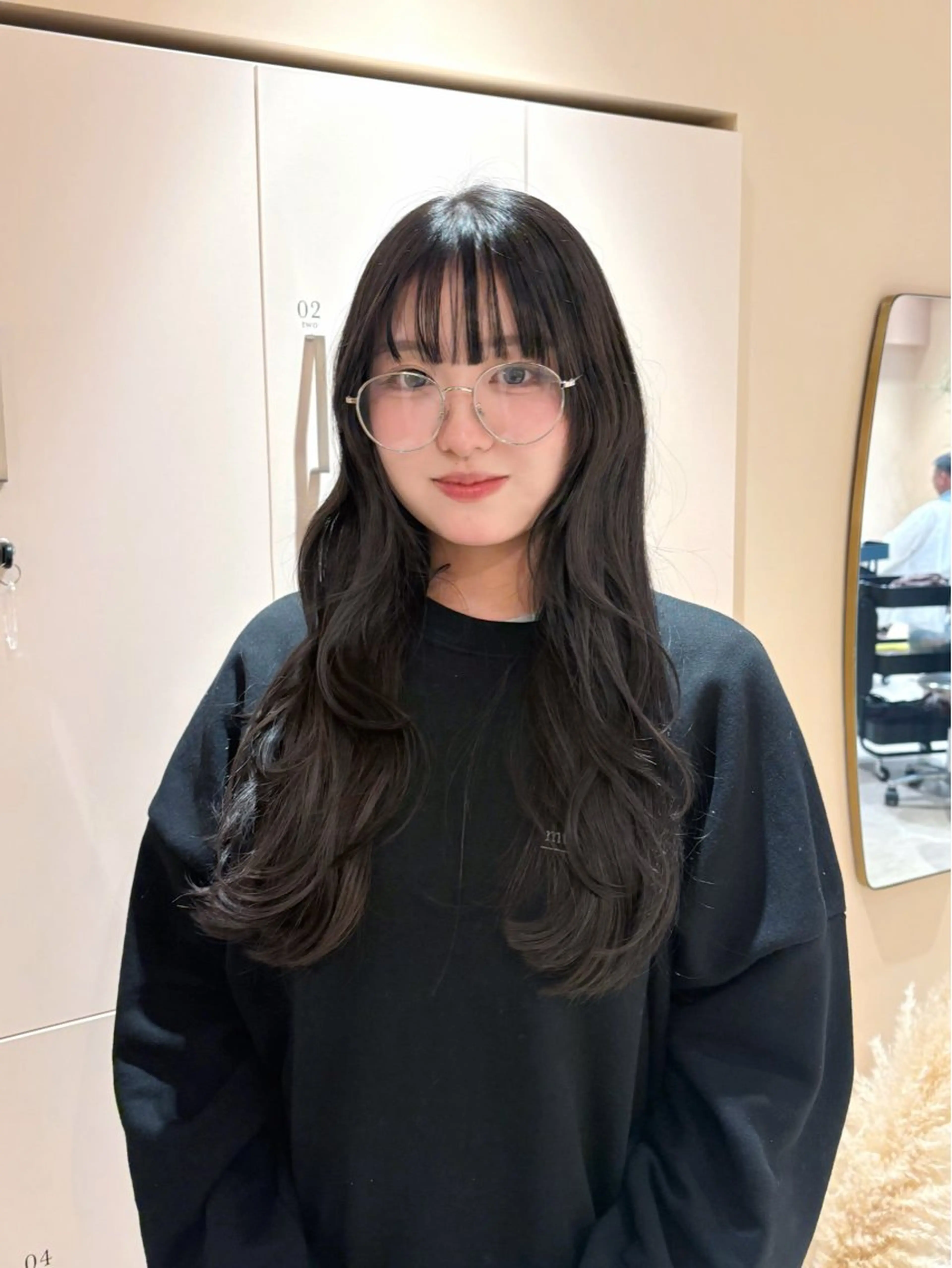 ロング カラー グレージュ ヘアカラー トリートメント coyumi / 𝘦 𝘮 𝘶のヘアスタイル