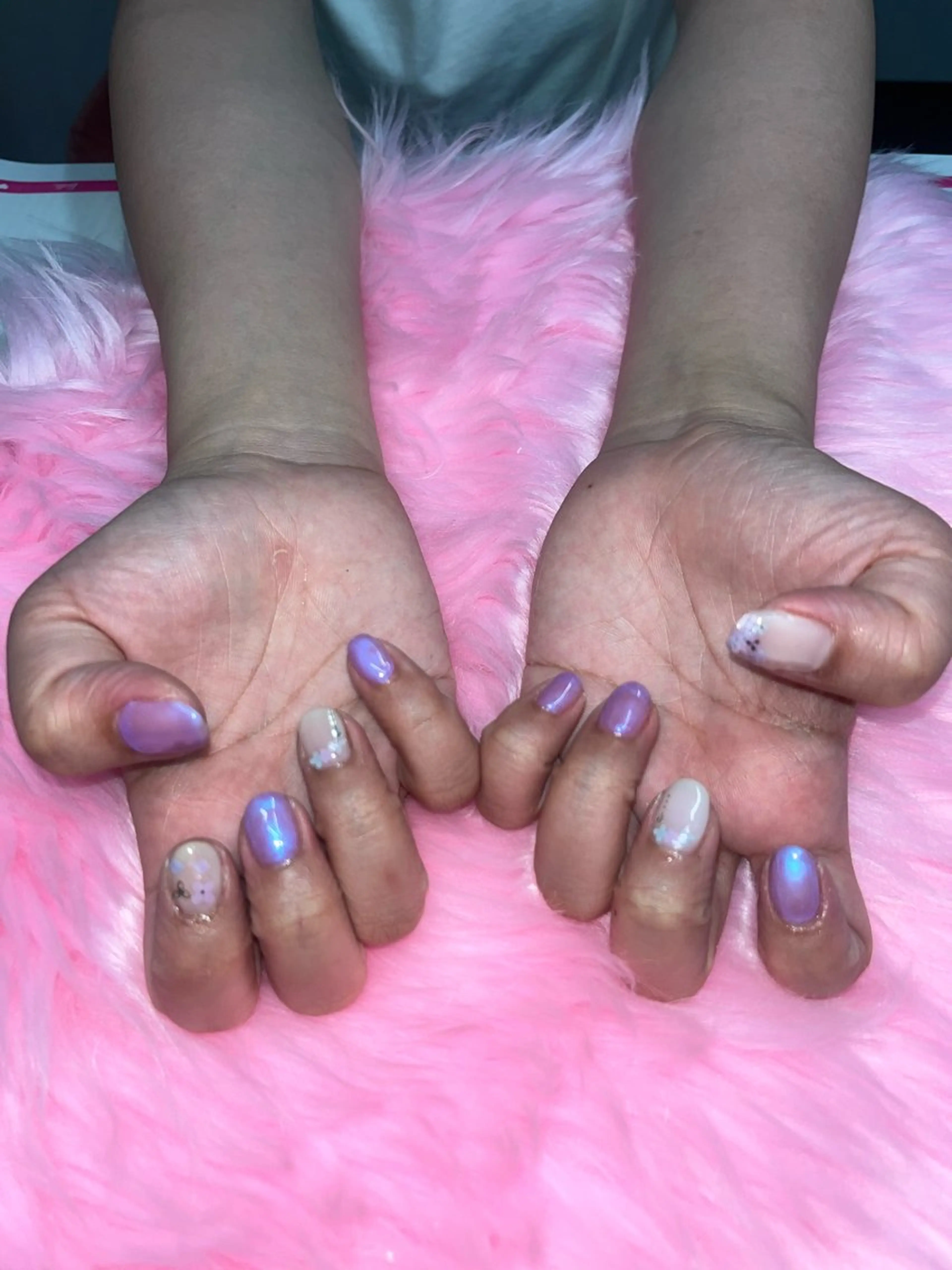 ジェル🩵4本アートの写真