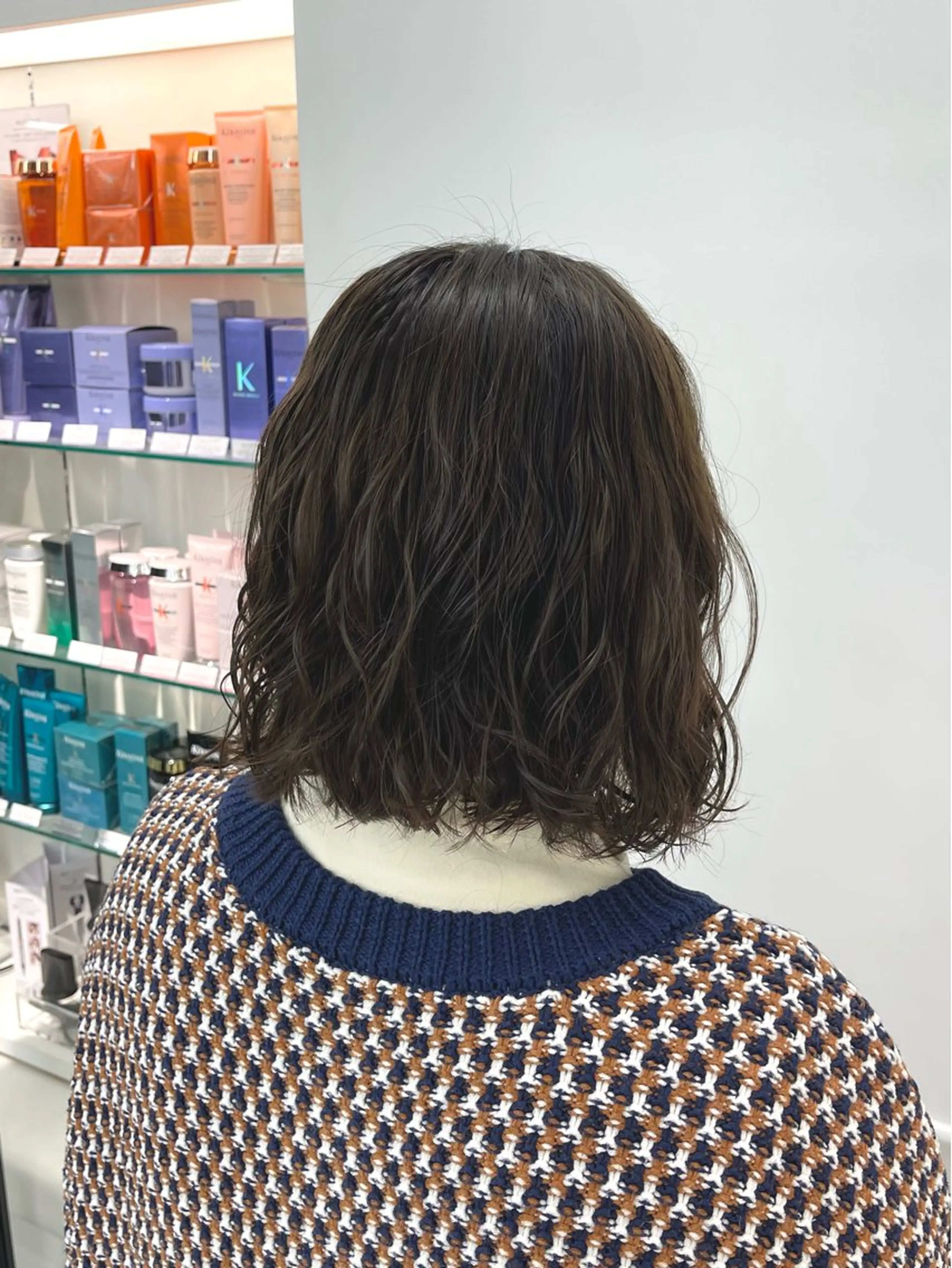 ミディアム パーマ 🍎ハイトーンカラー /MANA🍎のヘアスタイル