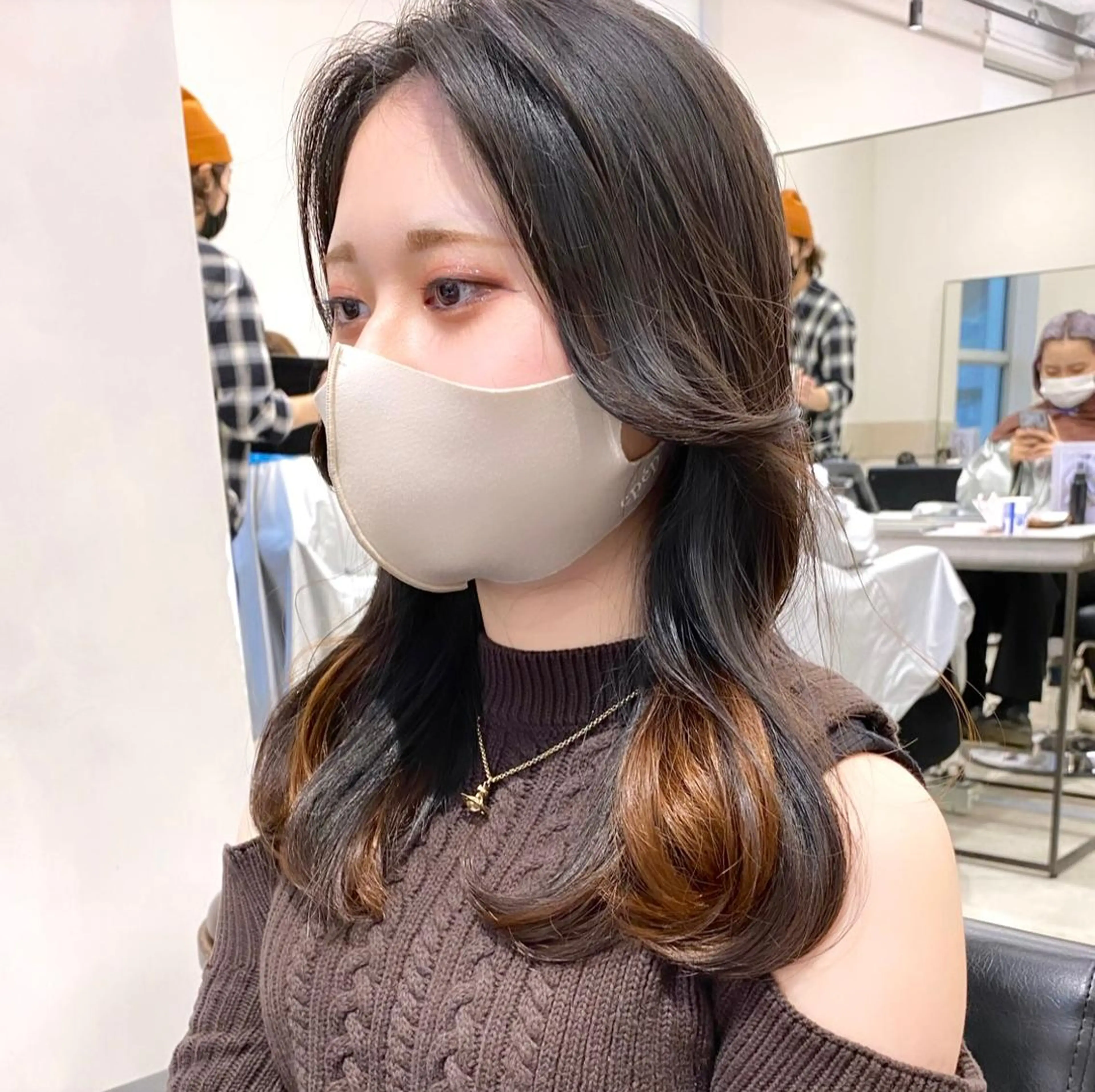 ミディアム カラー カット トリートメント カラー系/カット特化 🟠オオタキマサシのヘアスタイル