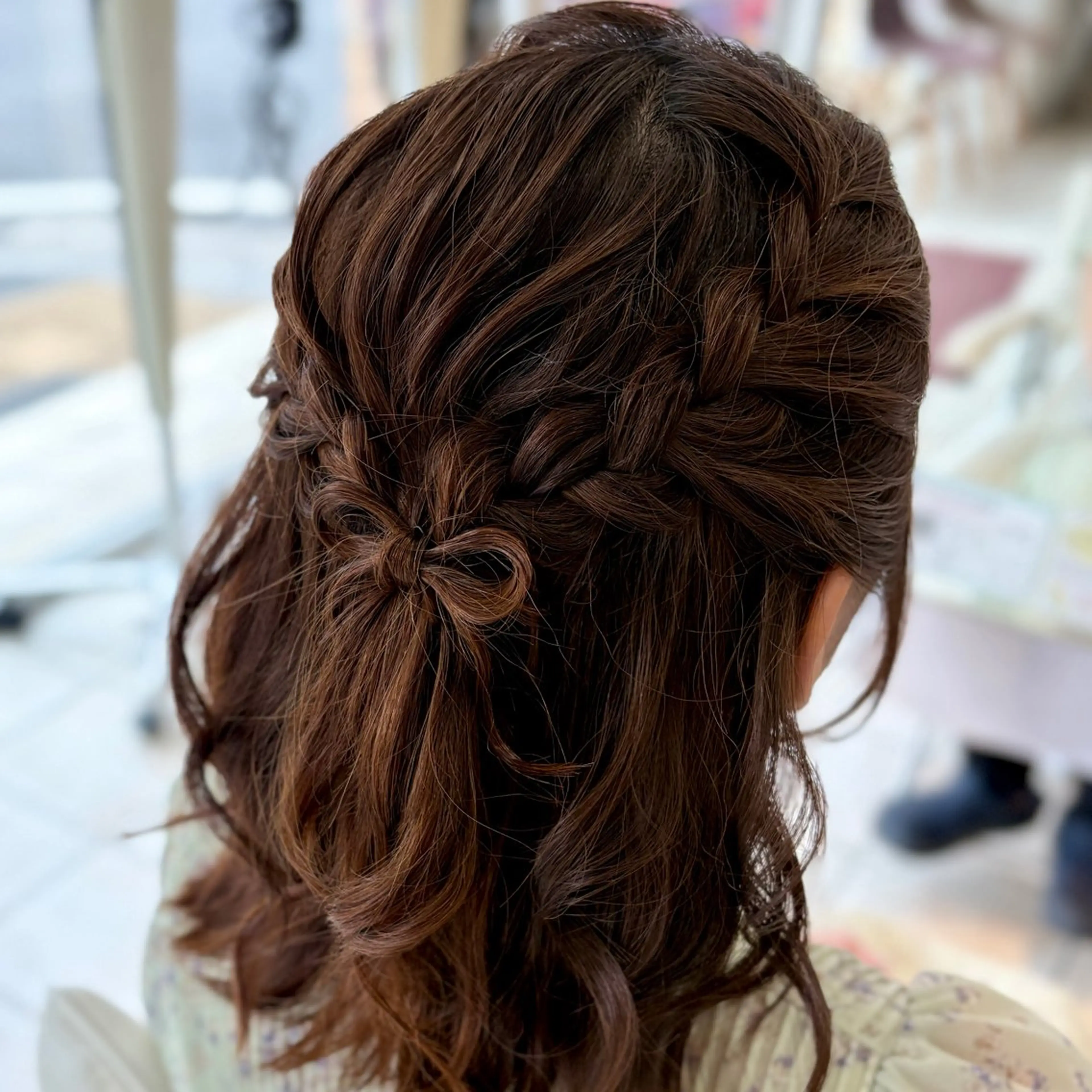 ミディアム ヘアアレンジ ヘアセット ブリーチ/ヘアセット 【𝙍𝙞𝙣𝙤】のヘアスタイル