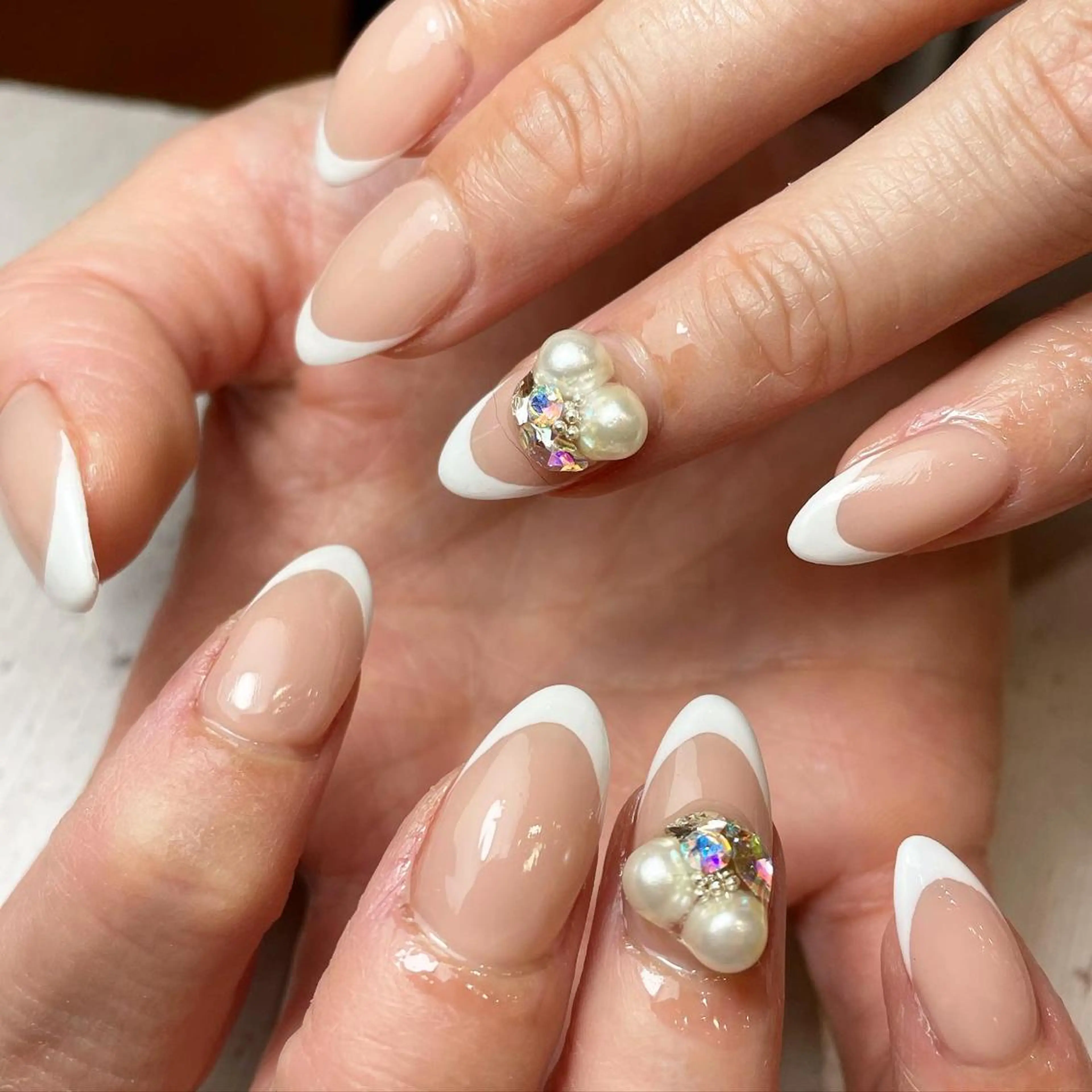 ネイル フレンチネイル ハンドネイル nail&eyelash mate所属・京都/東向日/桂 ayumiのネイルデザイン