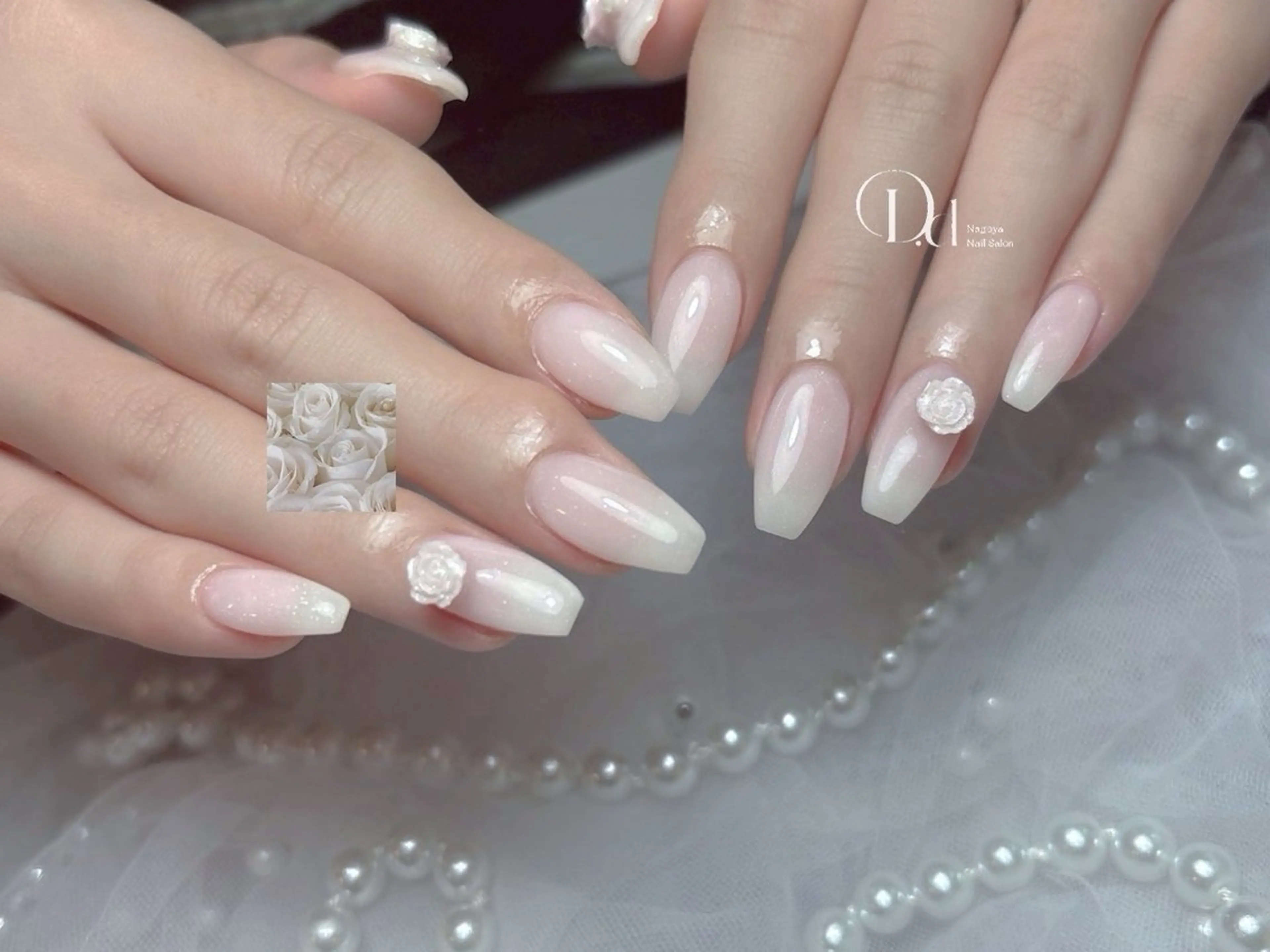 ネイル フットネイル フレンチネイル ジェルネイル ガーリー グラデーション ハンドネイル D.d Nail Moeのネイルデザイン