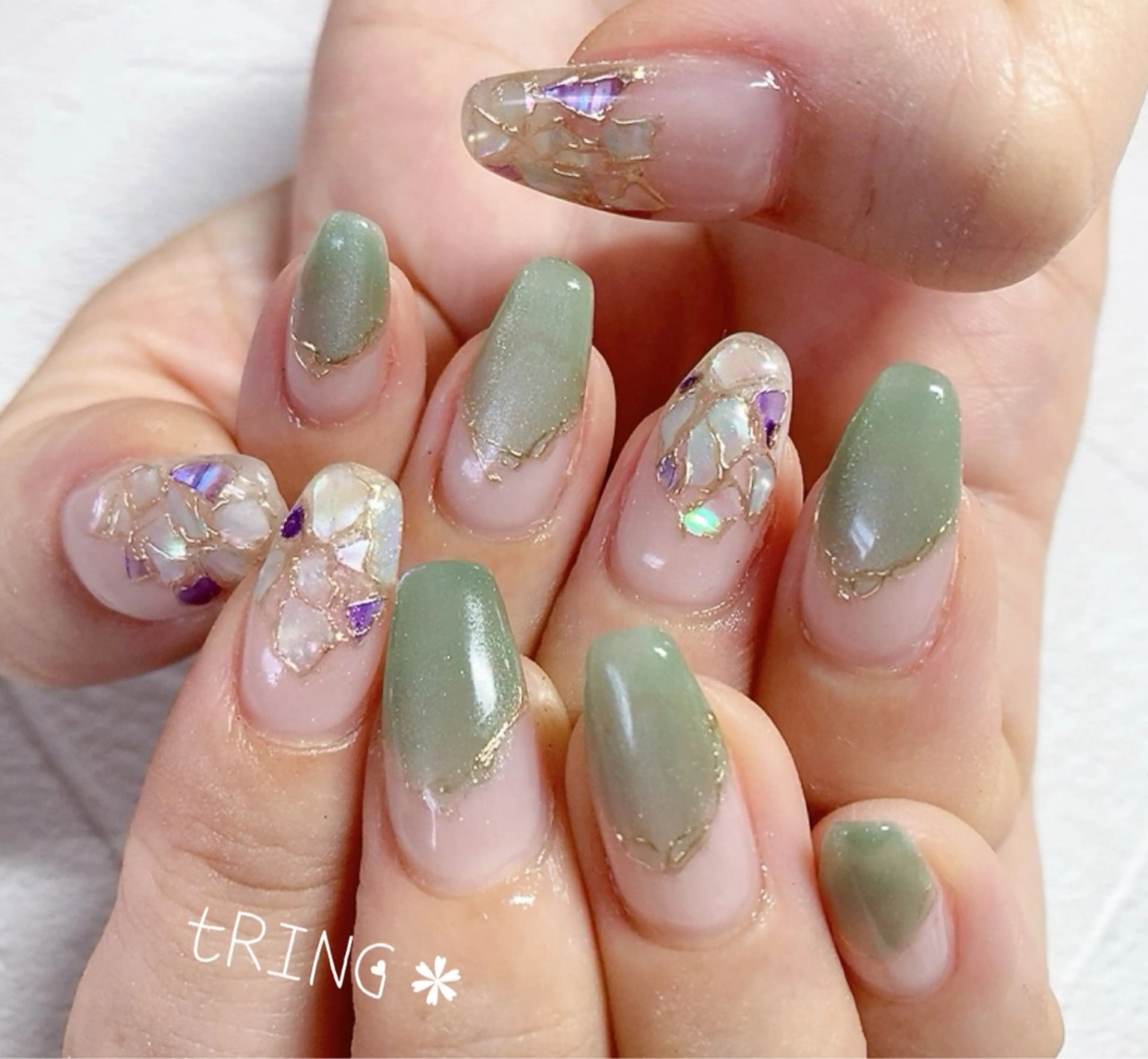 ネイル ハンドネイル tRING＊ しいの木台のネイルデザイン