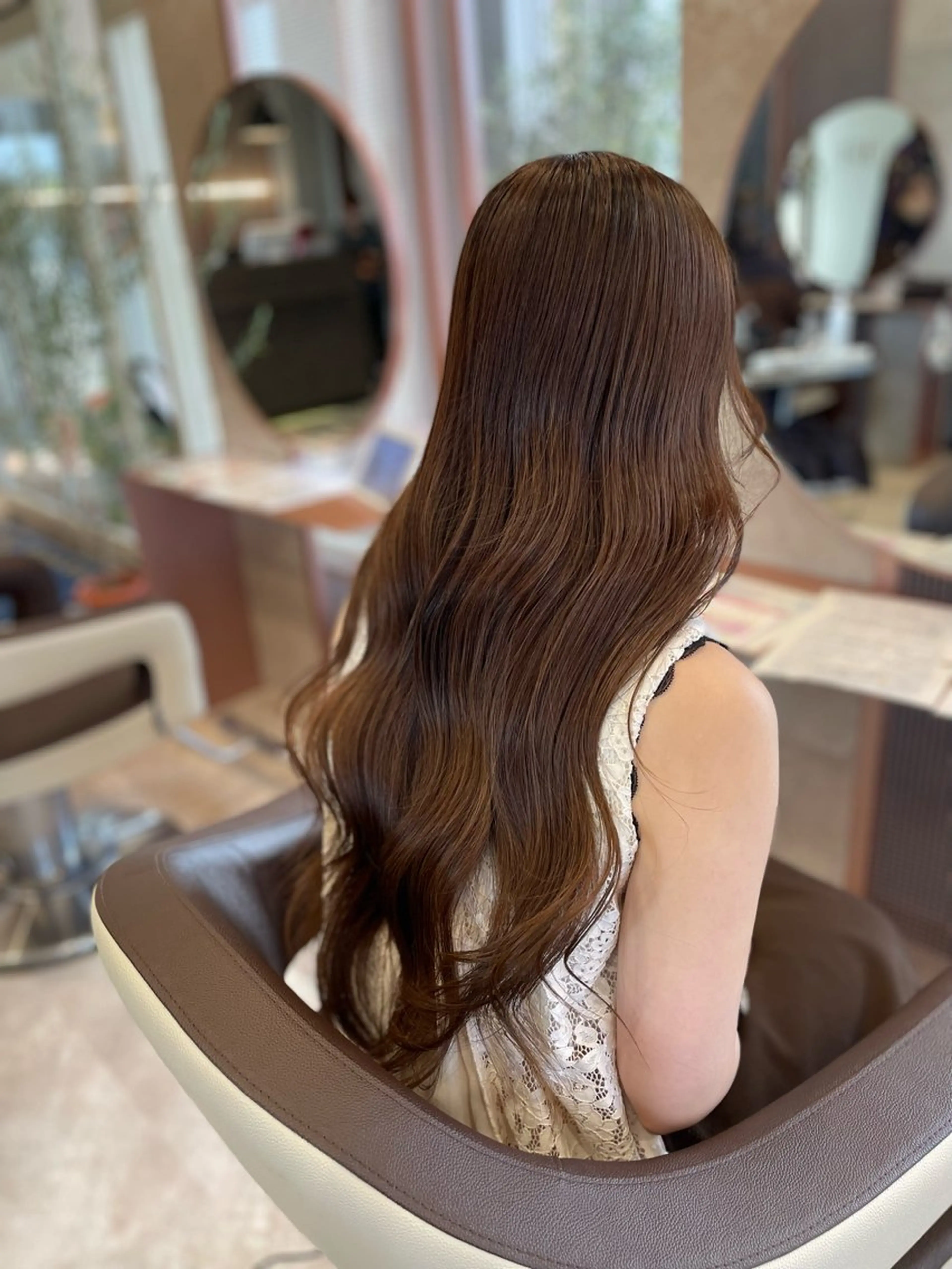 ロング カラー 韓国風ヘア カット ヘアカラー 佐々木 麻純のヘアスタイル