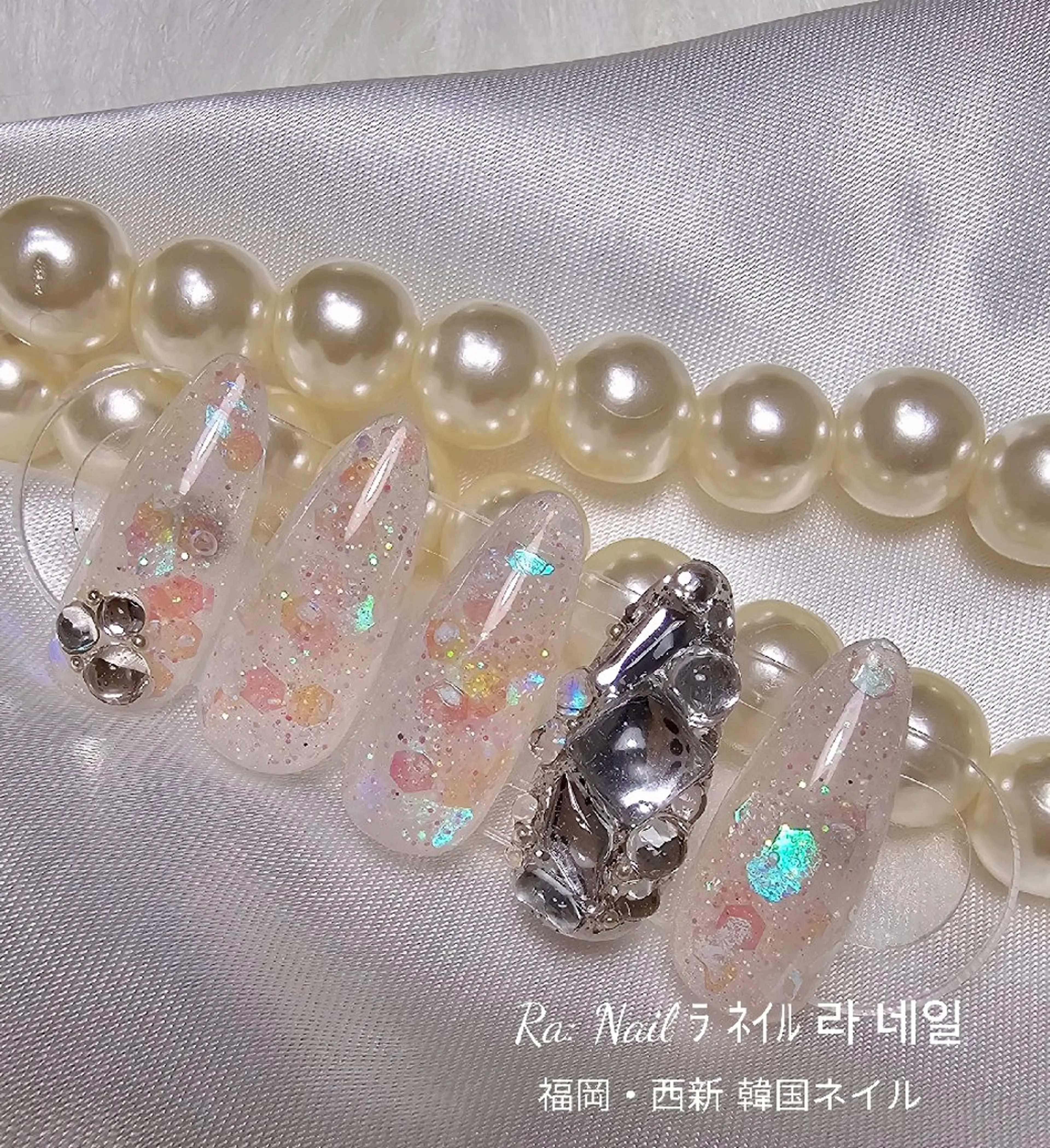 ネイル スカルプネイル Ra: Nail所属・Ra: nail    西新 韓国ネイルのネイルデザイン