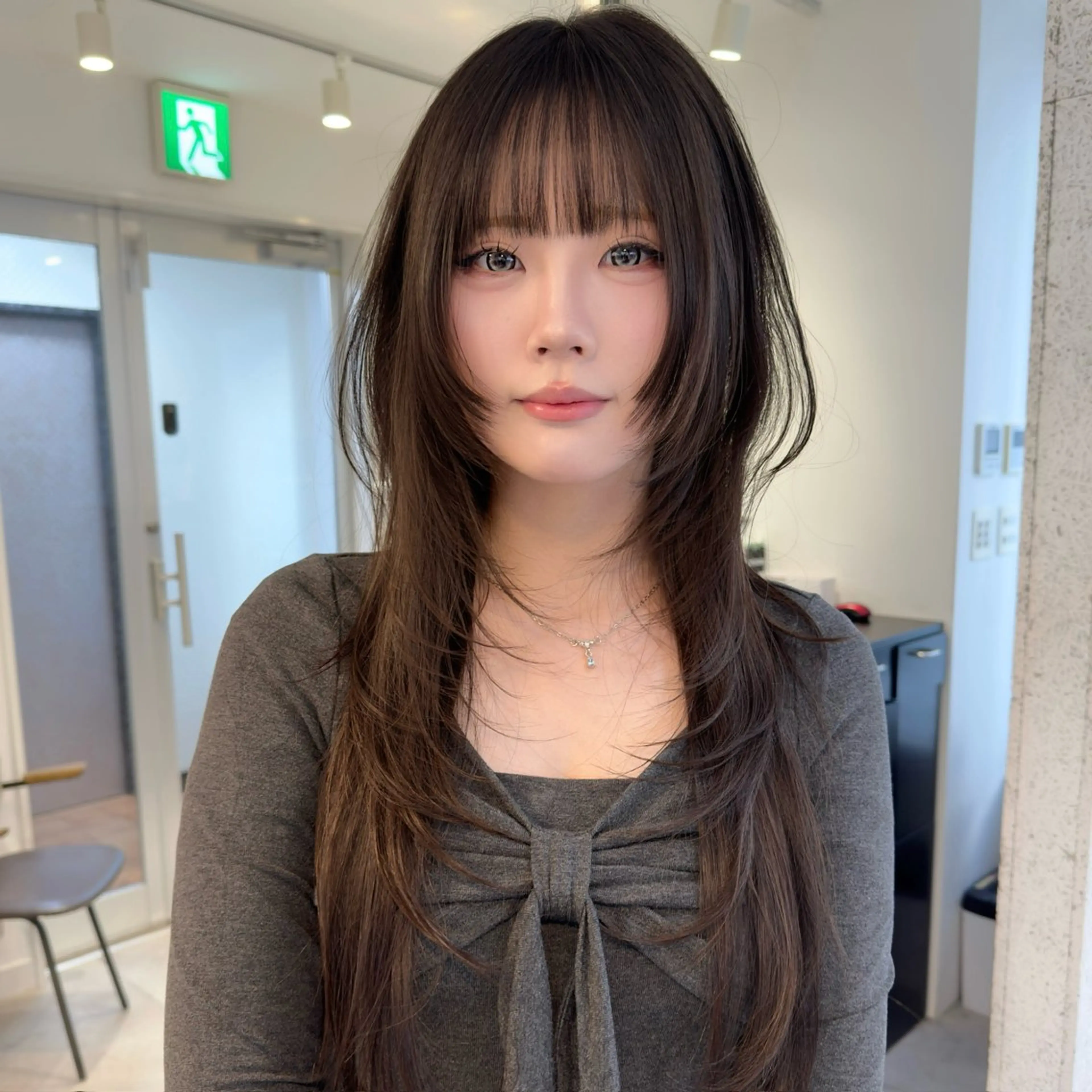 ロング ハッシュカット レイヤーカット 小顔カット トリートメント カット トリートメント Mizuki /SOYONのヘアスタイル