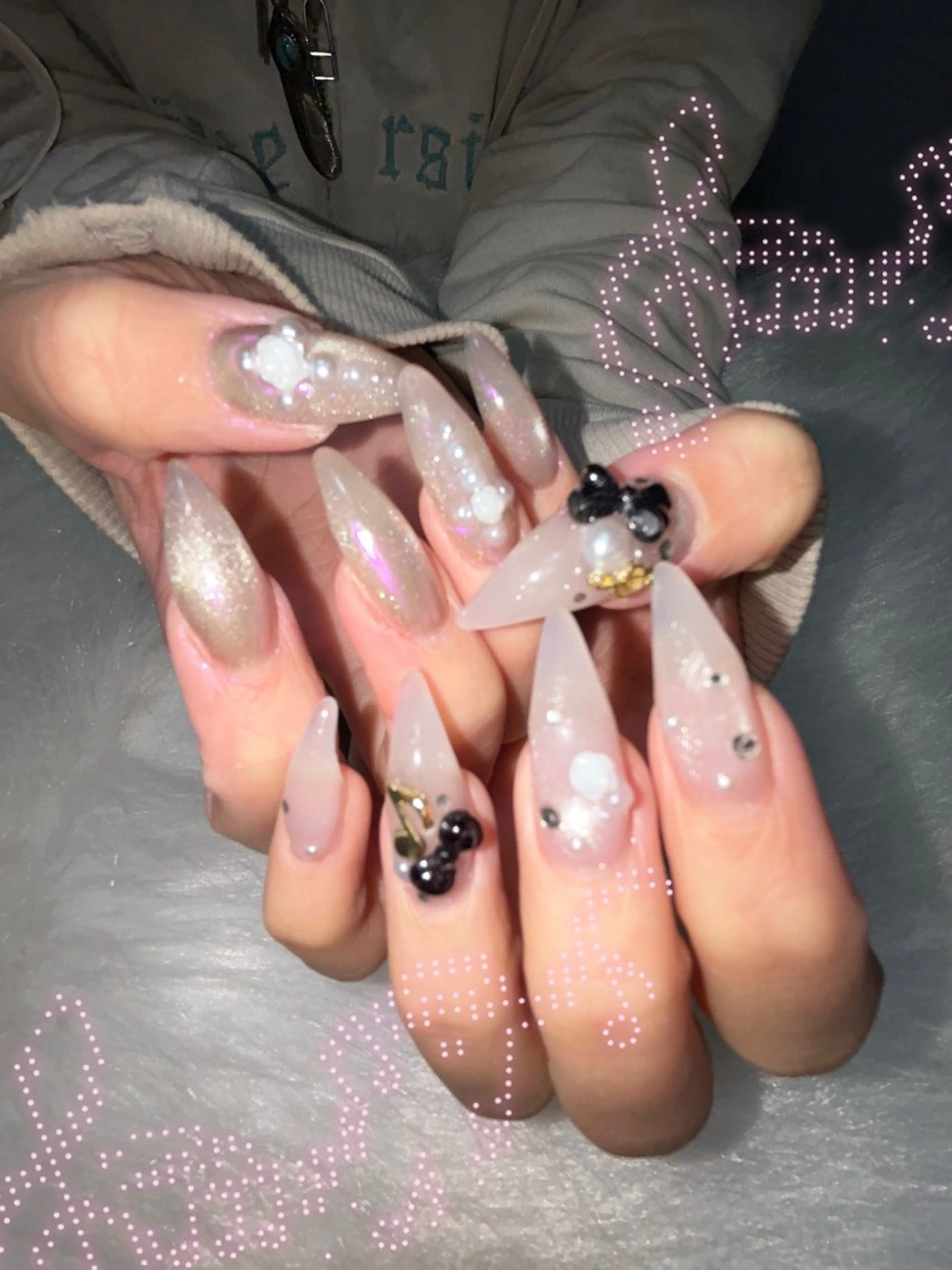 ネイル ハンドネイル フットネイル kana/モード ・グランジ໒꒱のネイルデザイン