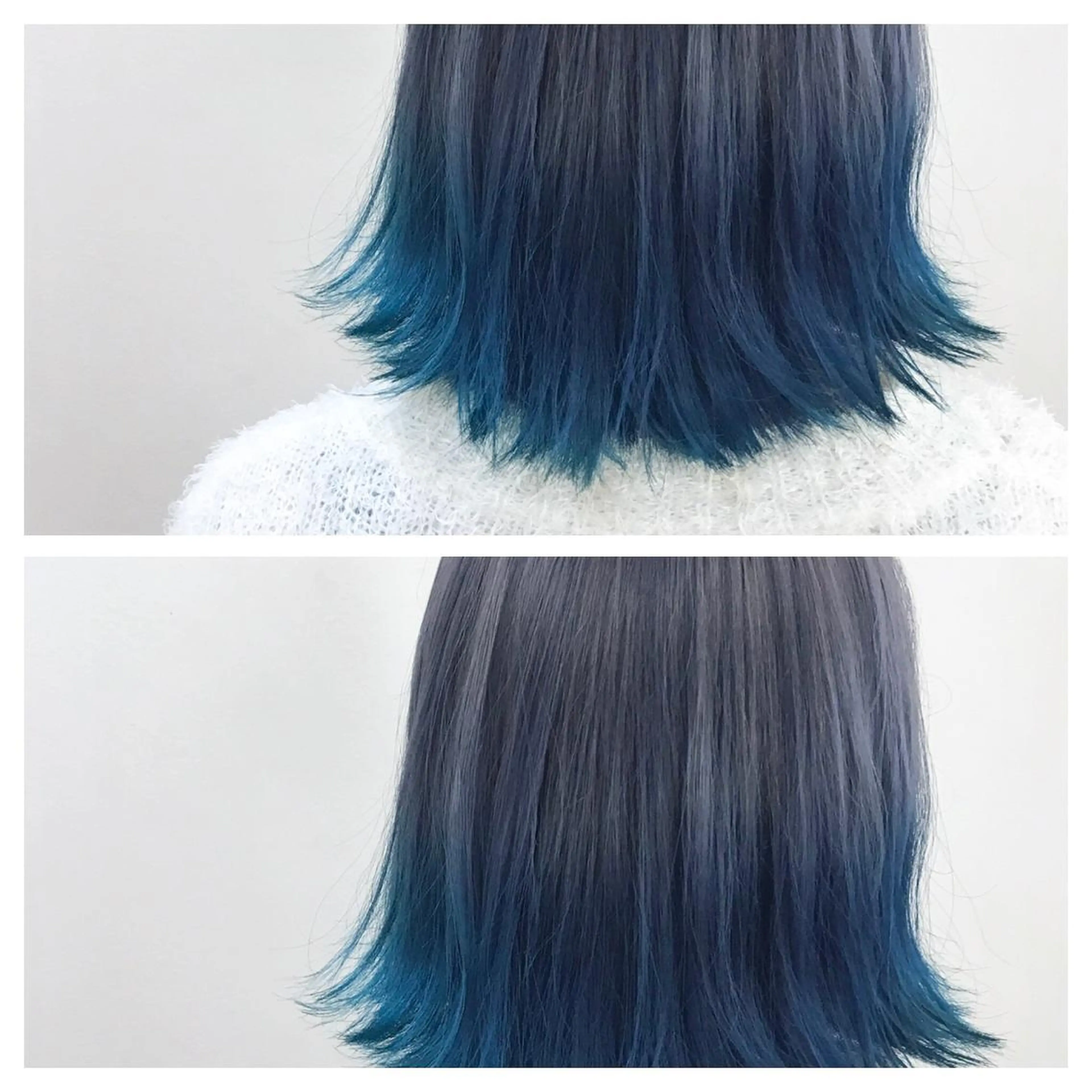 ショート カラー ブルーカラー グラデーションカラー ボブ 外ハネヘア ﾊｲﾄｰﾝ/ｼｮｰﾄ 村上淳乃🐥のヘアスタイル