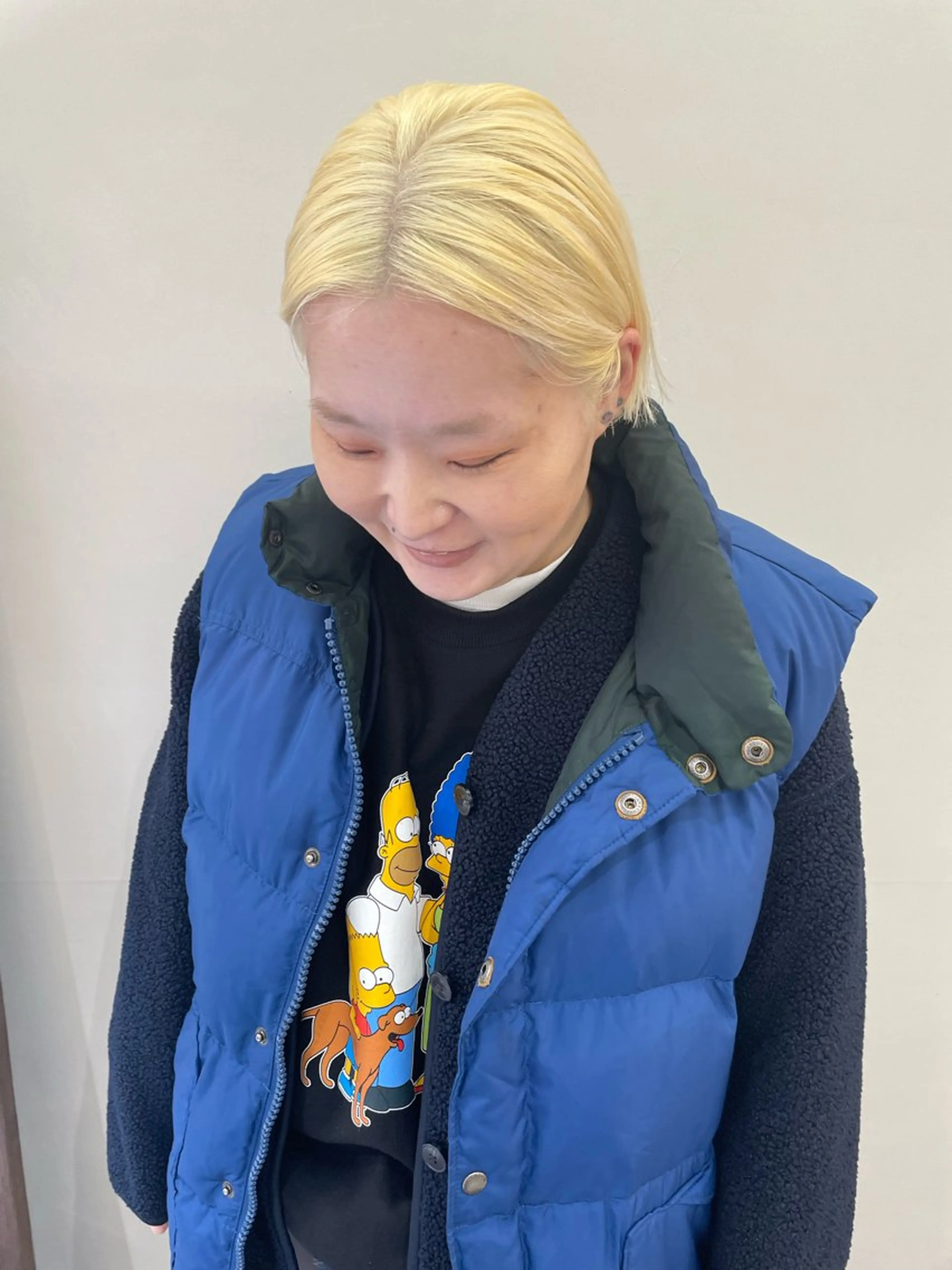 ミディアム カラー パーマ ヘアアレンジ メンズ 抜きっぱなしブロンド カット ヘアカラー トリートメント tatsumi/ボブ ウルフ/レイヤーのヘアスタイル