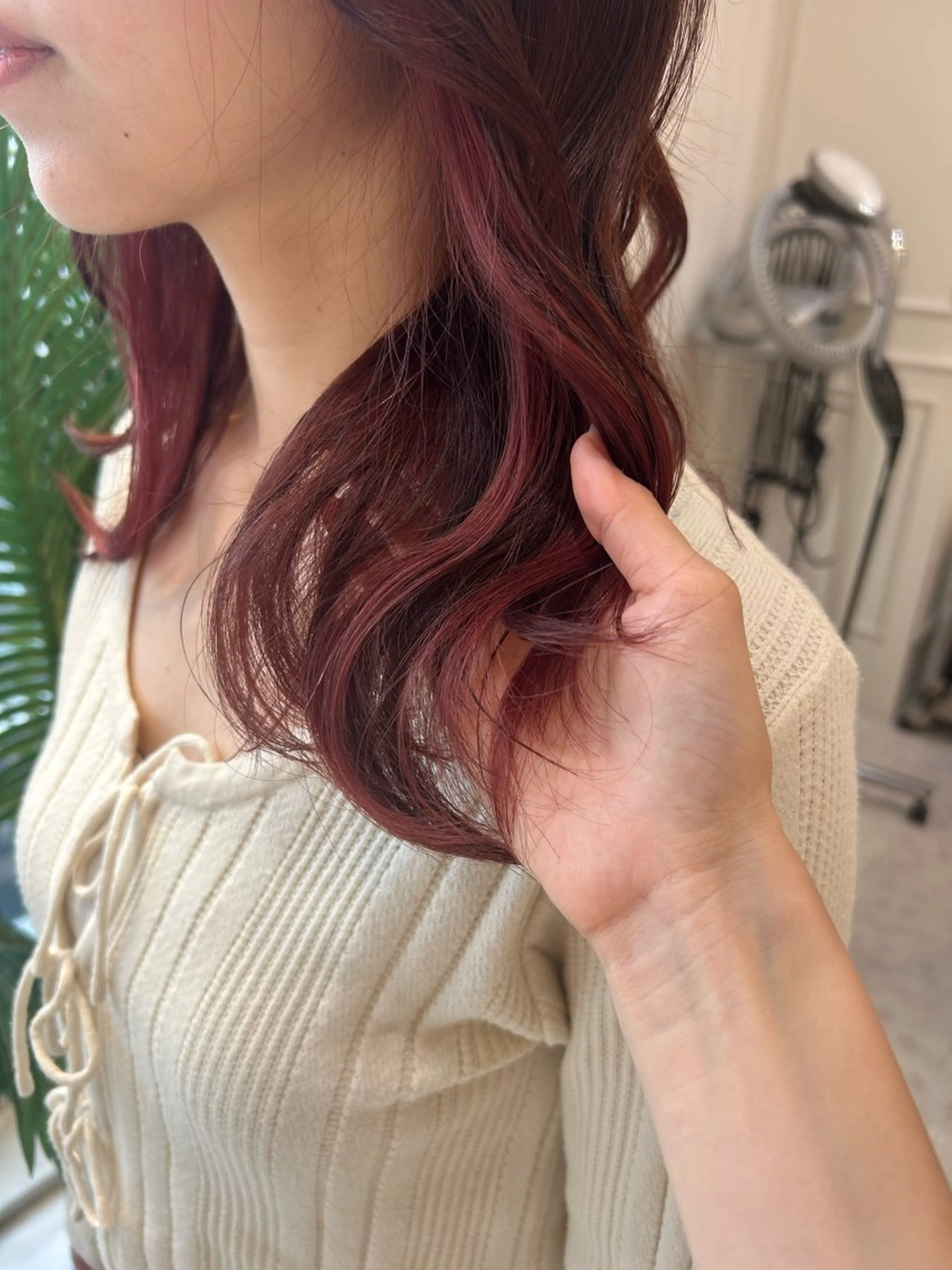 セミロング カラー カット ヘアカラー Via  京都烏丸所属・ブロンド/ハイトーン /レイヤー/りなのヘアスタイル