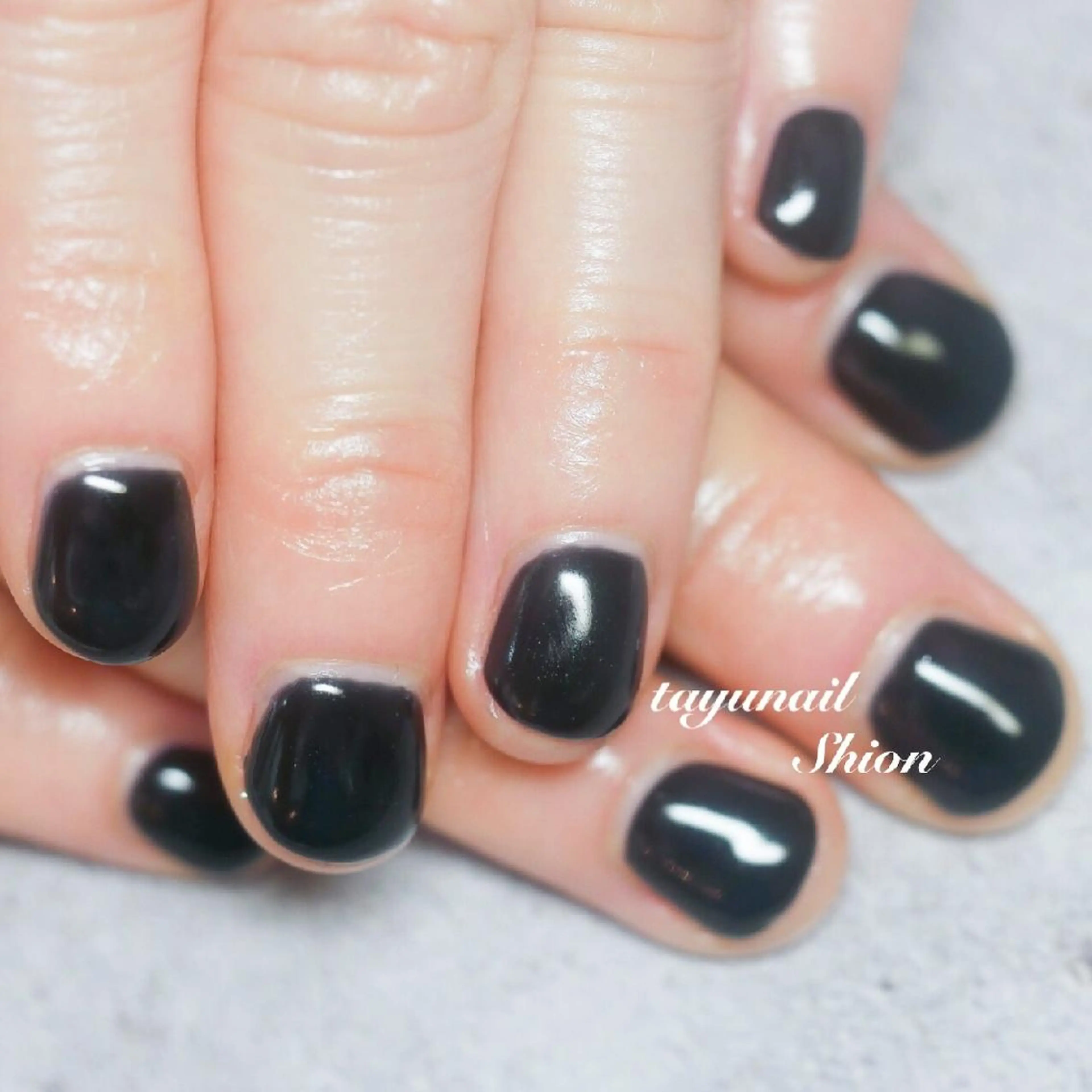 ネイル ブルー ジェルネイル ワンカラーネイル パラジェル シンプルネイル ネイルサロン・ネイルスクール　たゆnail所属・ネイルサロン 【たゆnail】のネイルデザイン