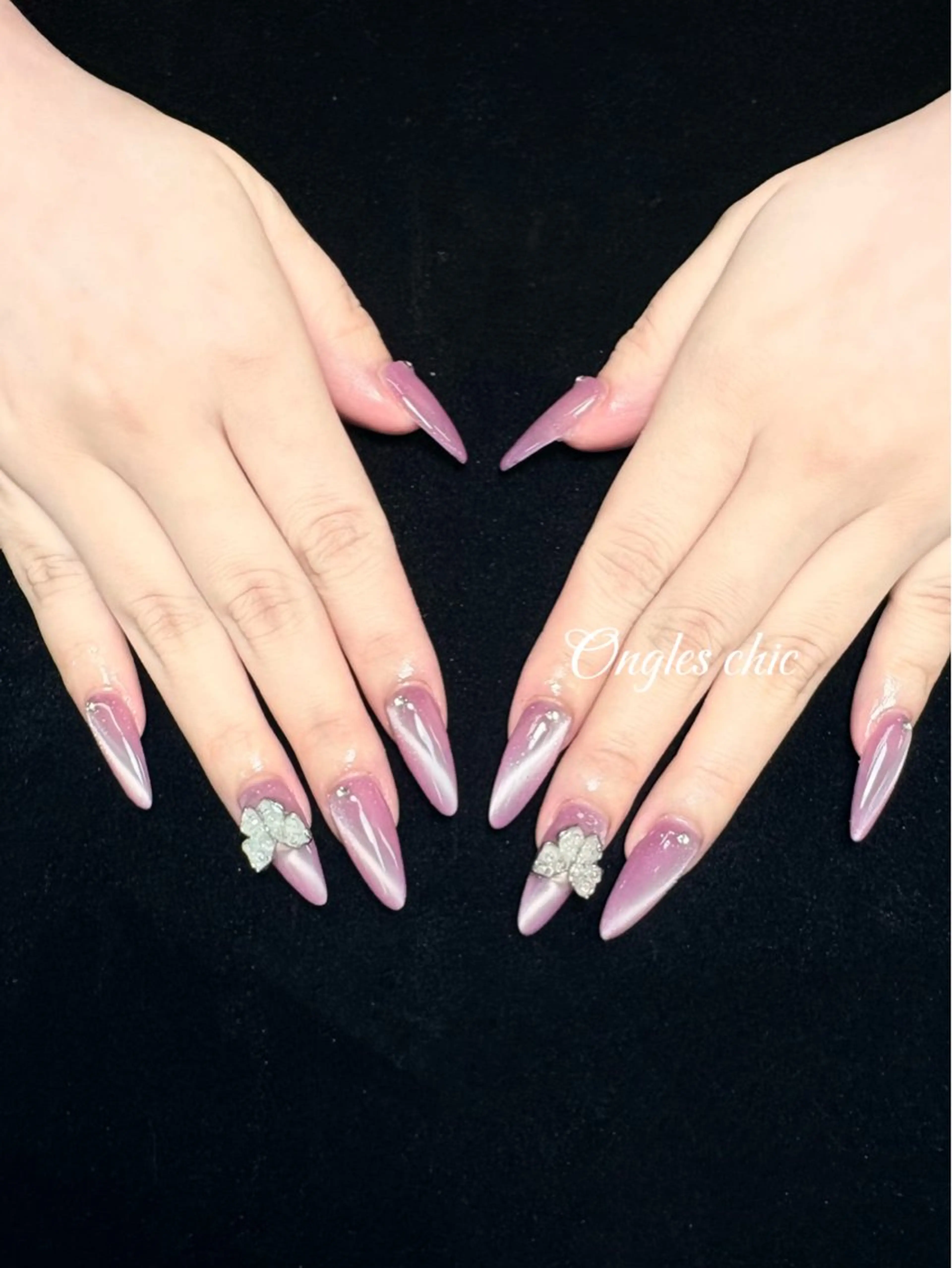 （オフ別料金） 長さだし10本+400色マグネット/ラメ/ワンカラ+2個パーツの写真