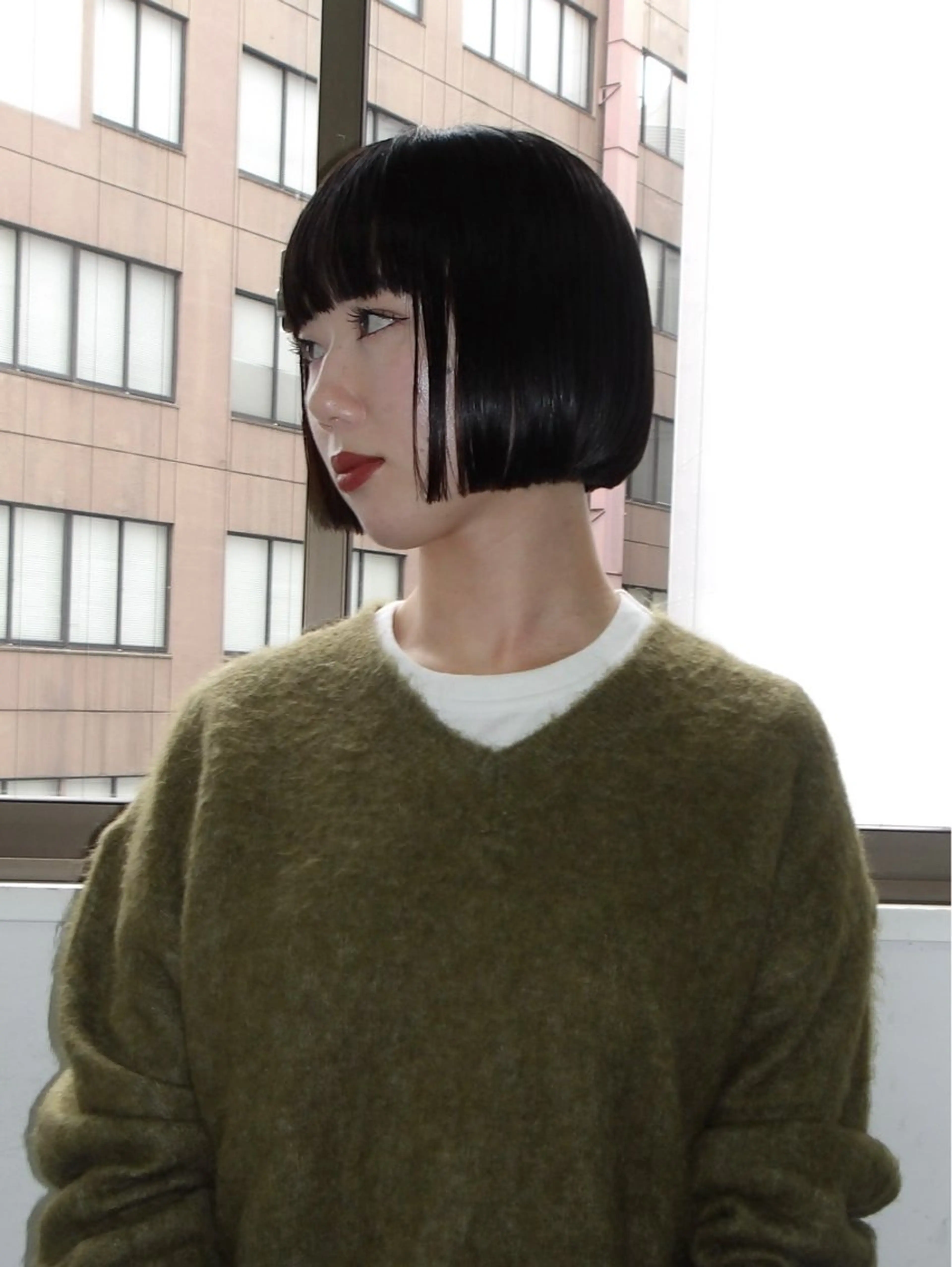 ショート ボブ 縮毛矯正 カット 縮毛矯正 #美髪矯正#艶カラー Natsuのヘアスタイル