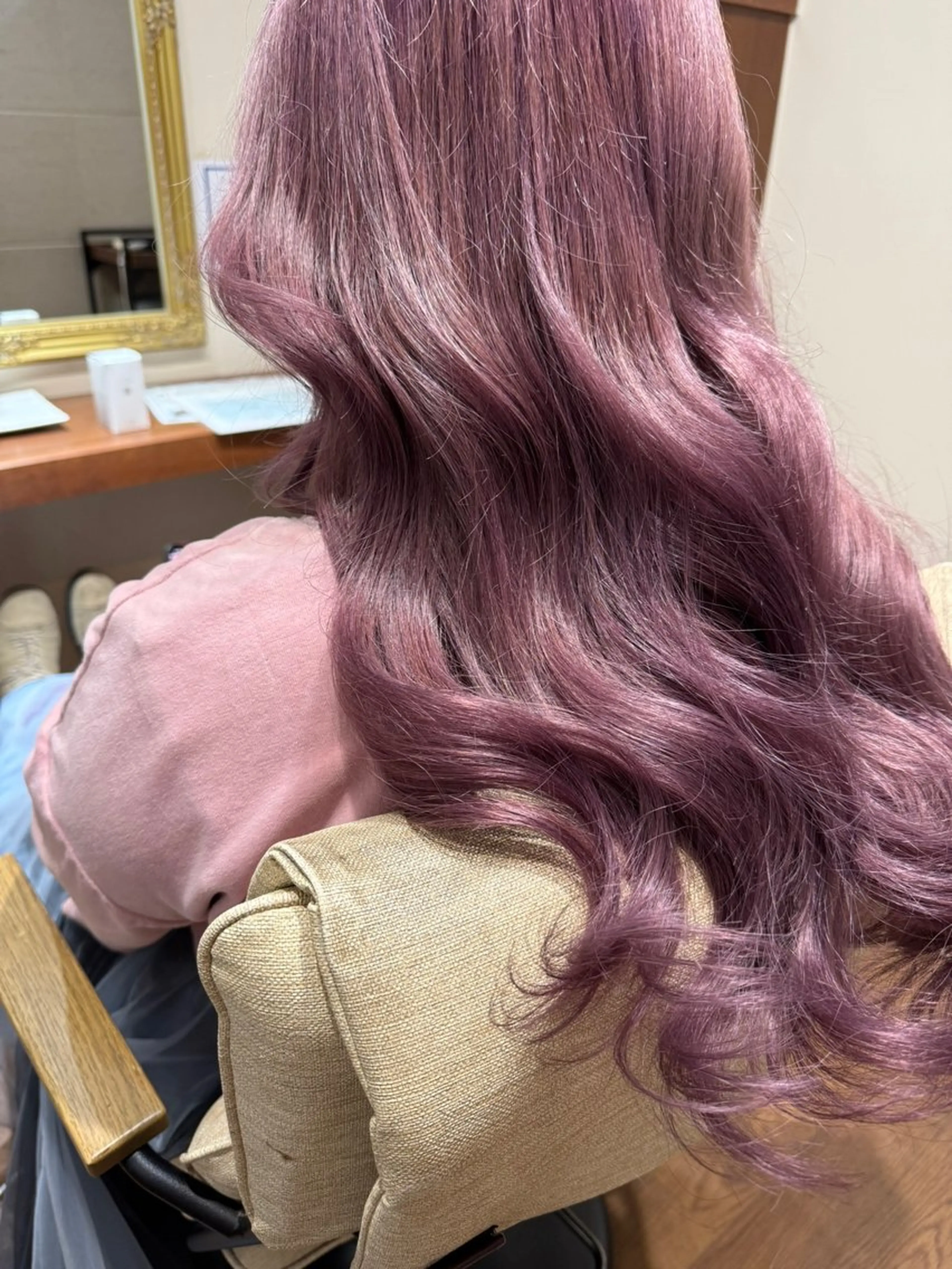 ロング カラー ピンクカラー ピンクパープル パープルカラー RINA .のヘアスタイル