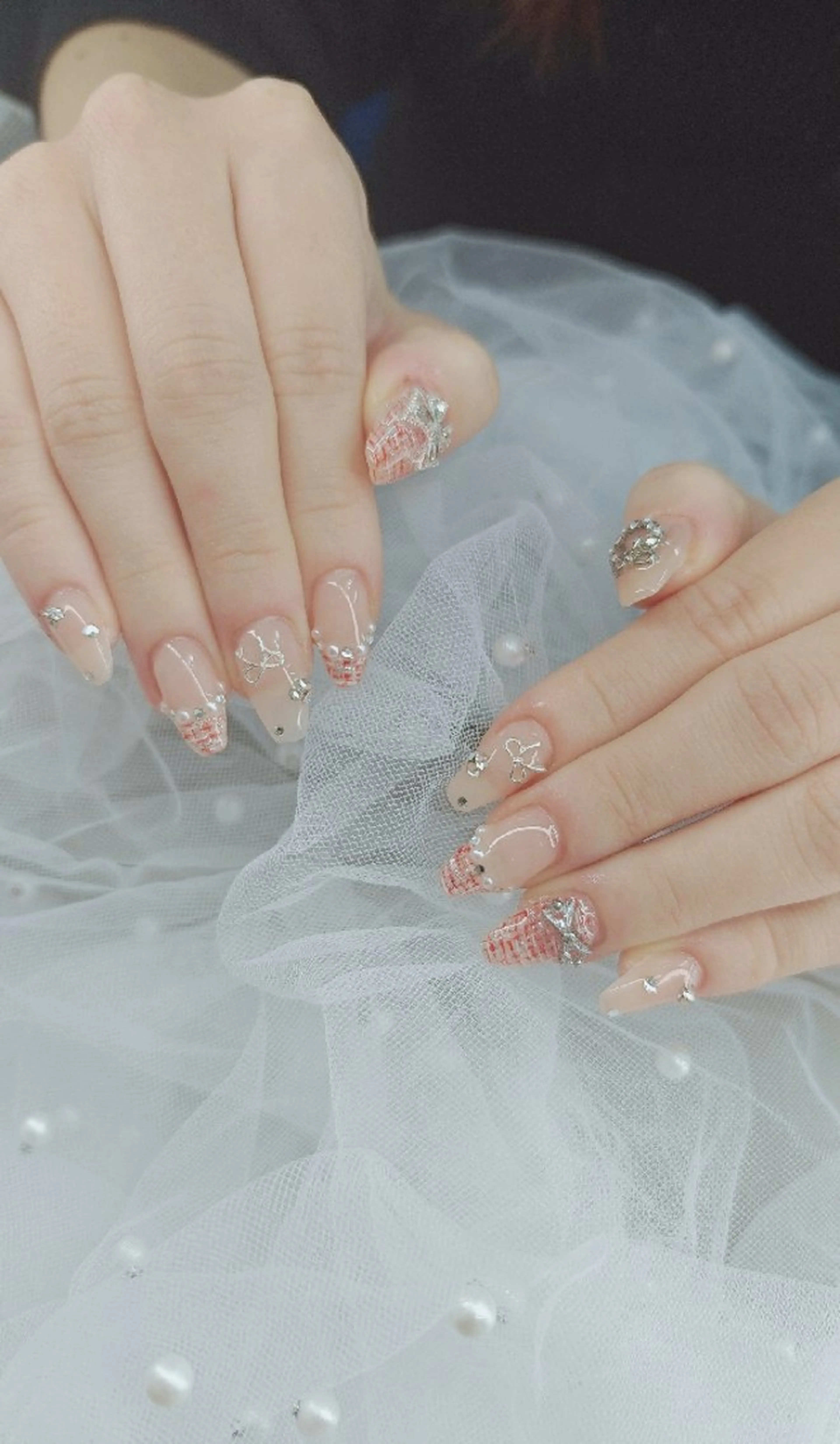 ネイル べっ甲ネイル チークネイル フレンチネイル 韓国ネイル ニュアンスネイル ハンドネイル ♡Sherry  Nail♡のネイルデザイン