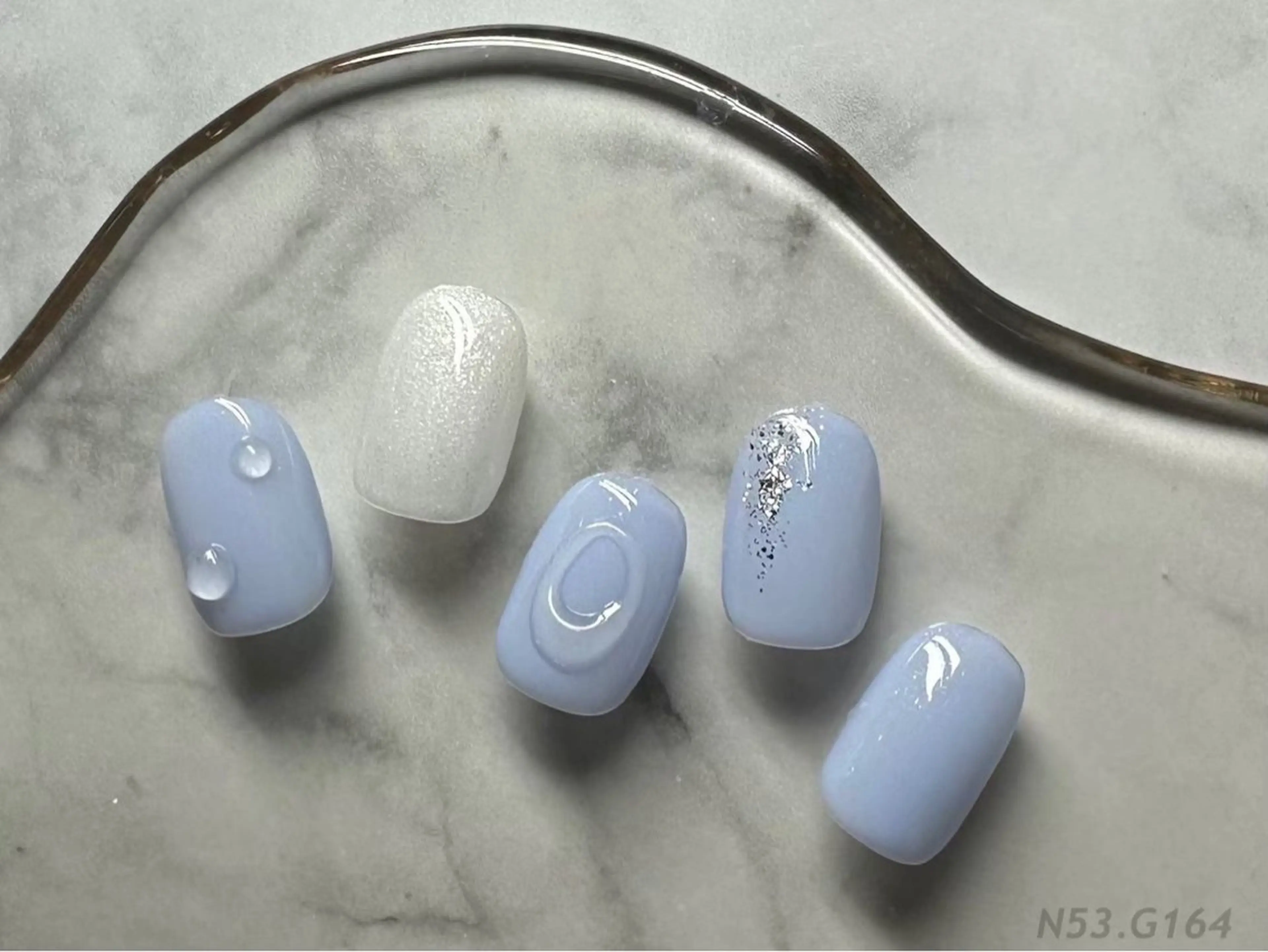 ネイル シンプルネイル 岡矢joieange 心斎橋店のネイルデザイン