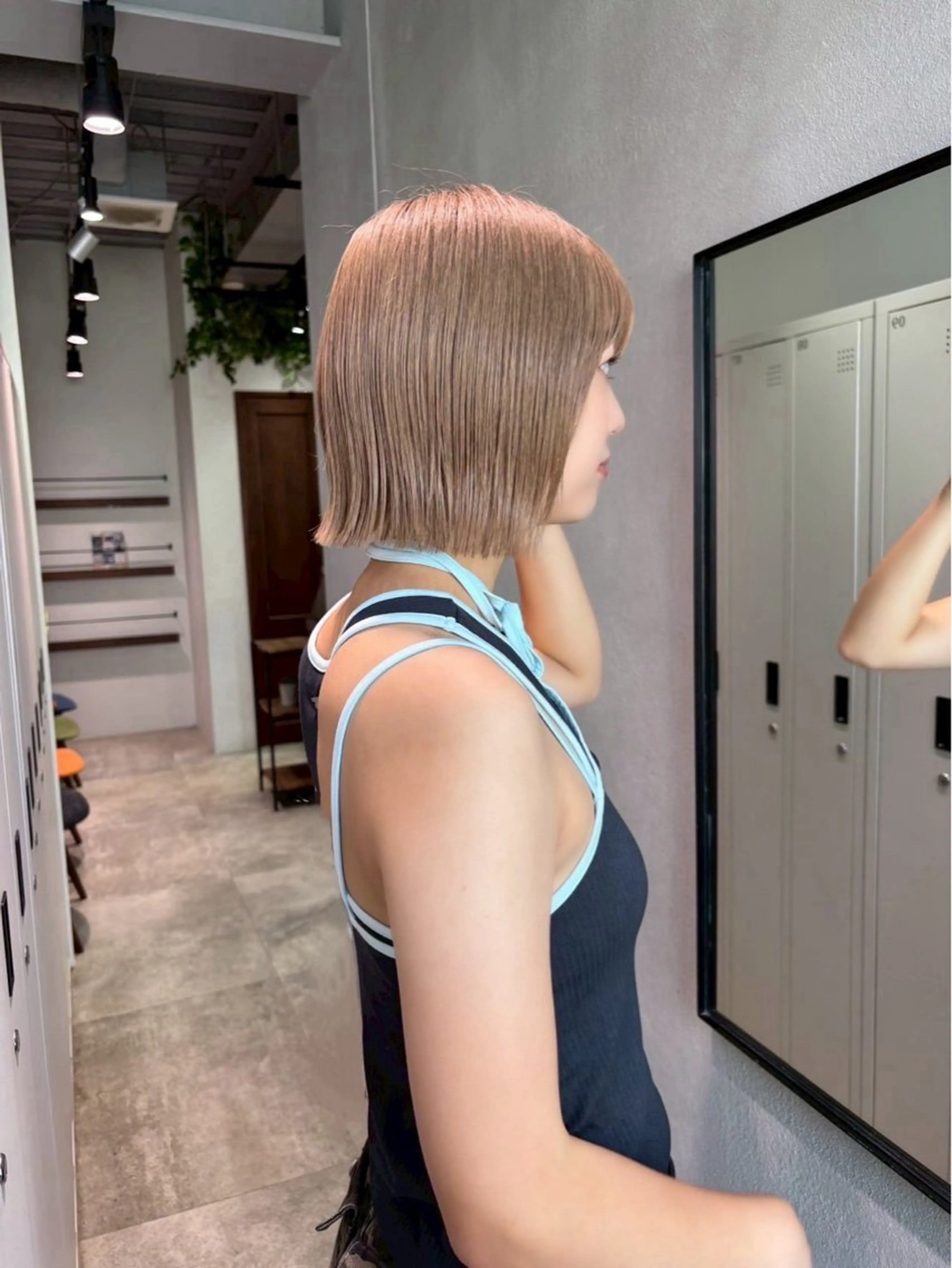 ミディアム saki‪🌱‬♡ /ボブ/透明感カラーのヘアスタイル