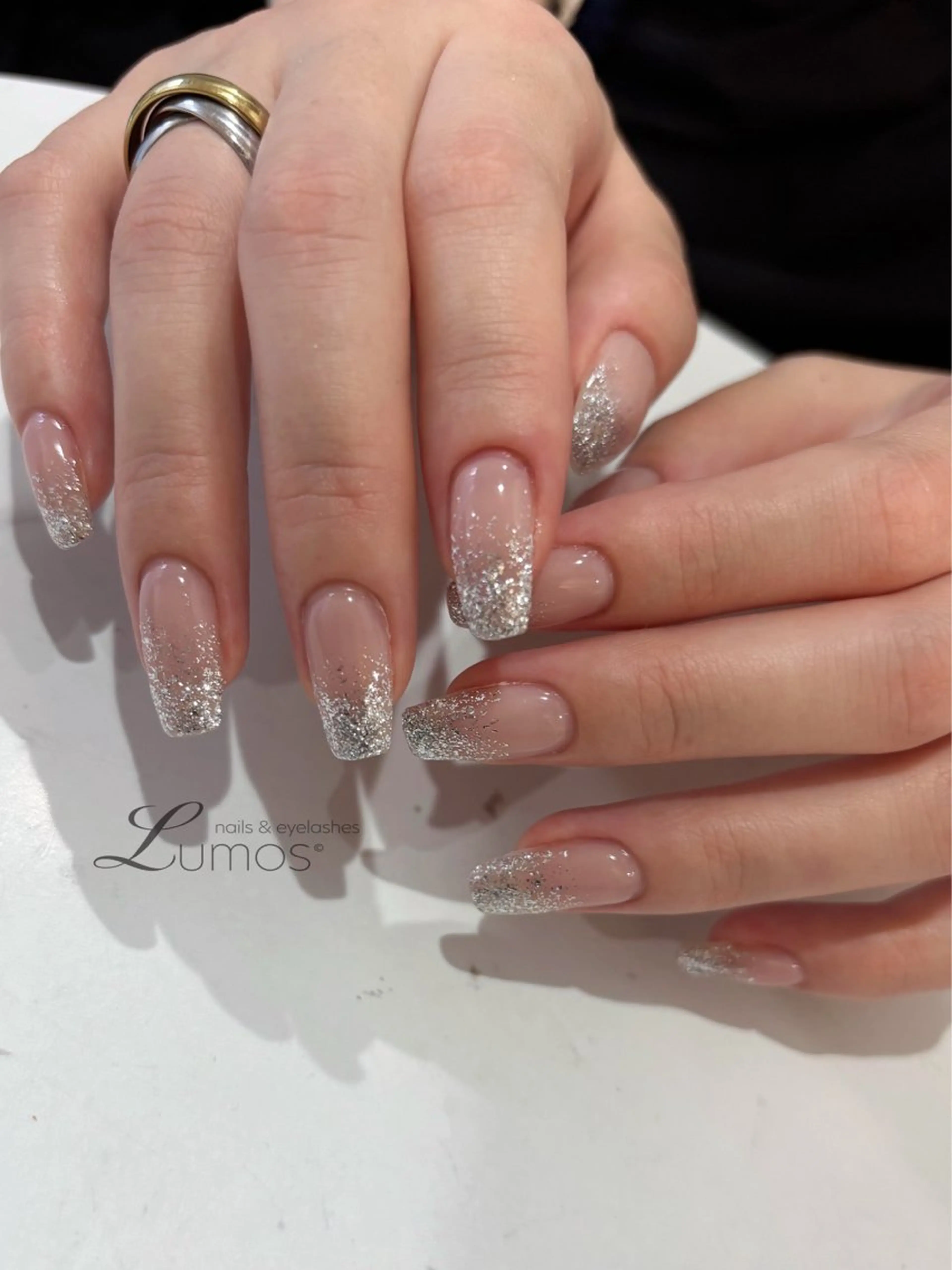 ネイル グラデーション ピンク シルバー Lumos  nails&eyelashes 桜川所属・Lumos Rikaのネイルデザイン