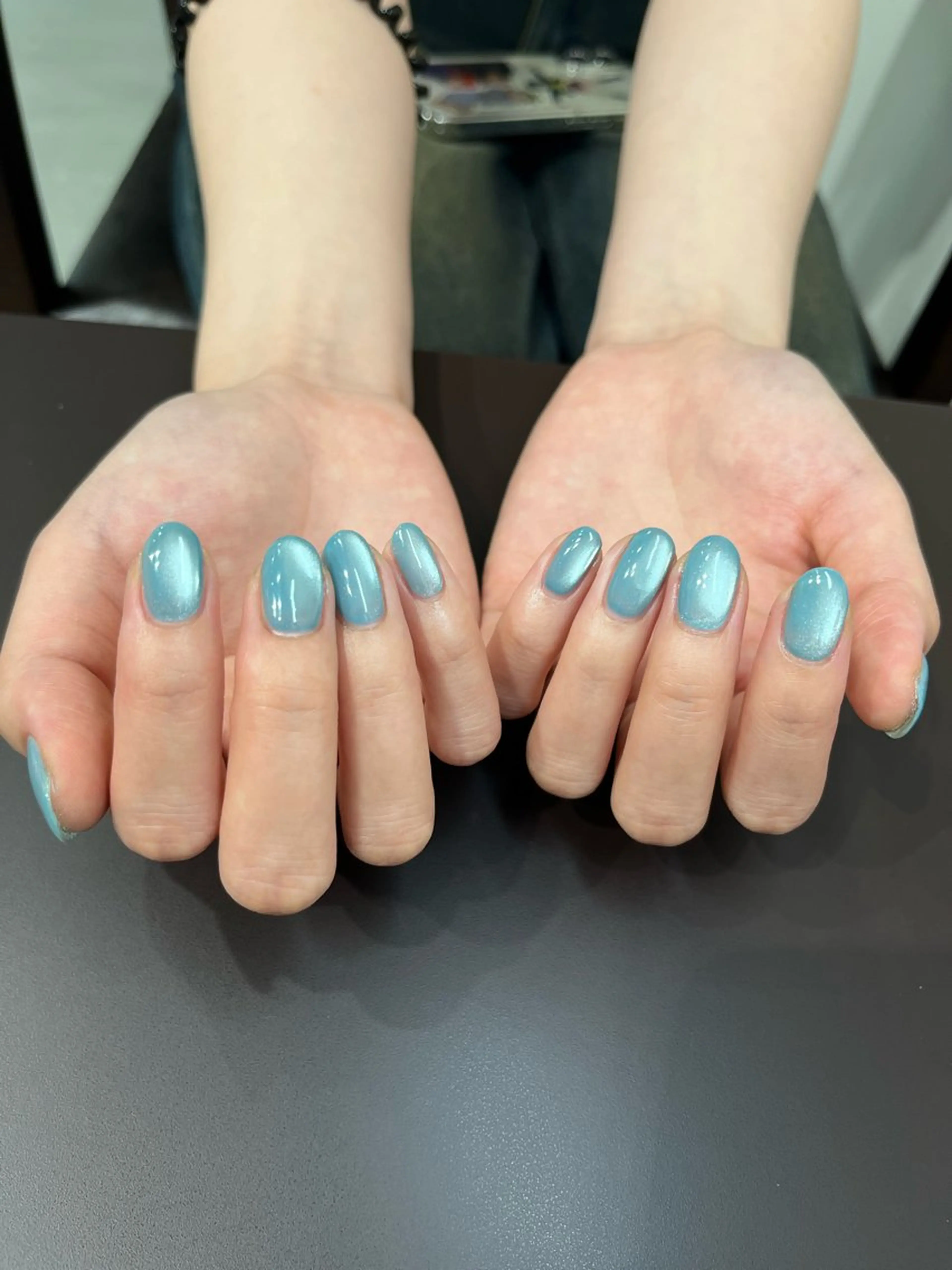 ネイル ブルー マグネットネイル スウィートラヴィール所属・SweetRavir あゆみのネイルデザイン