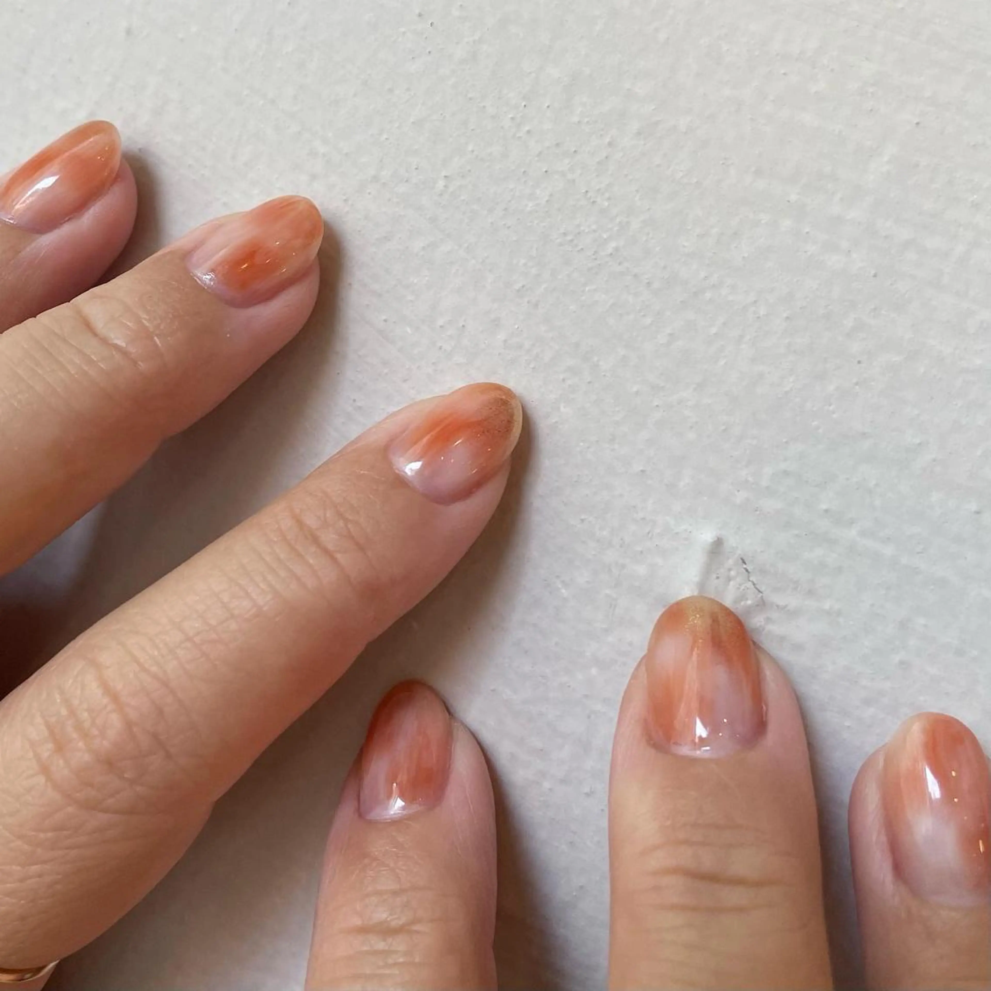 ネイル オレンジ cachette mのネイルデザイン