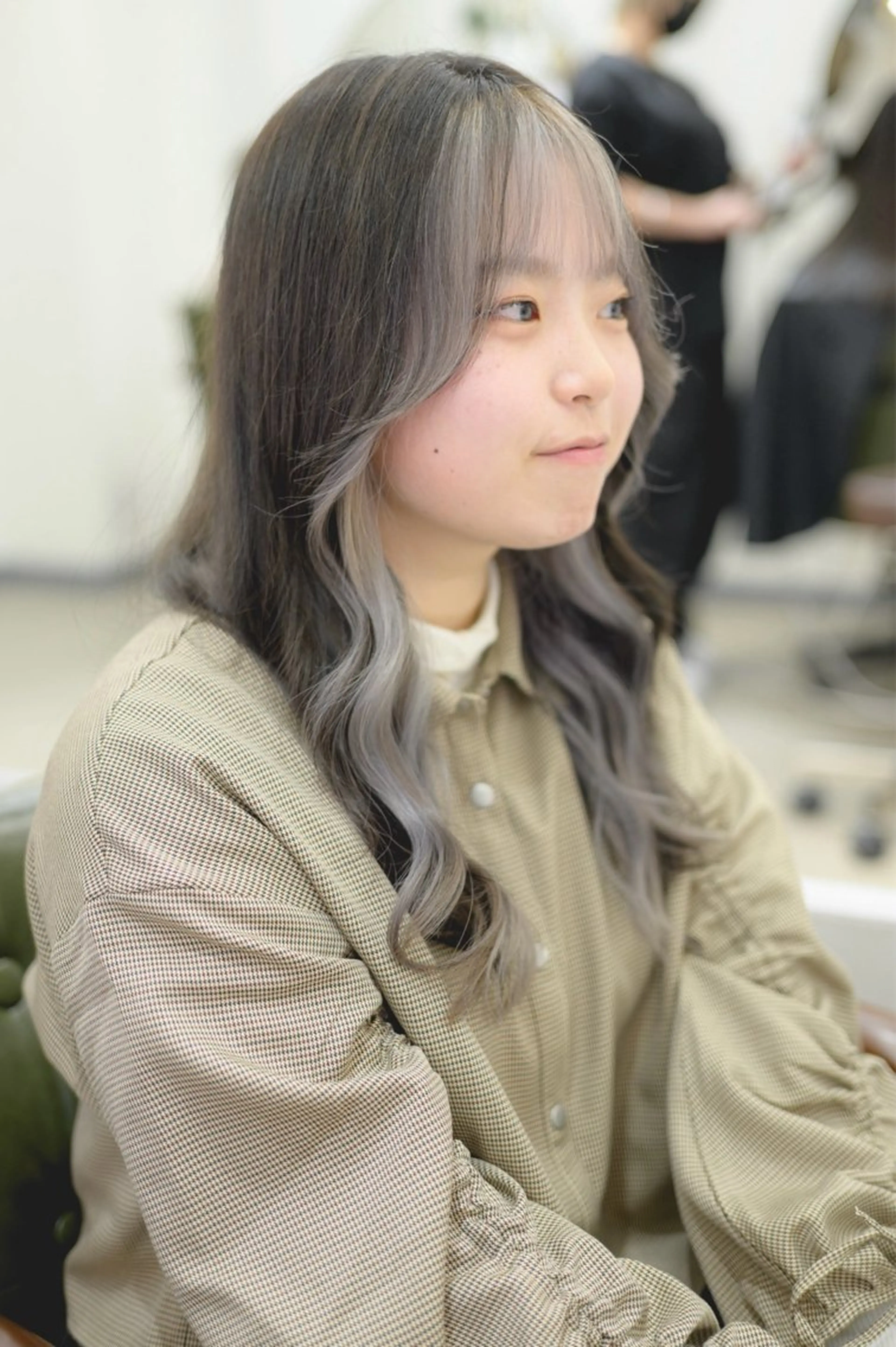 ミディアム ミストバング ショート/ボブ ハイトーン❤️原航平のヘアスタイル