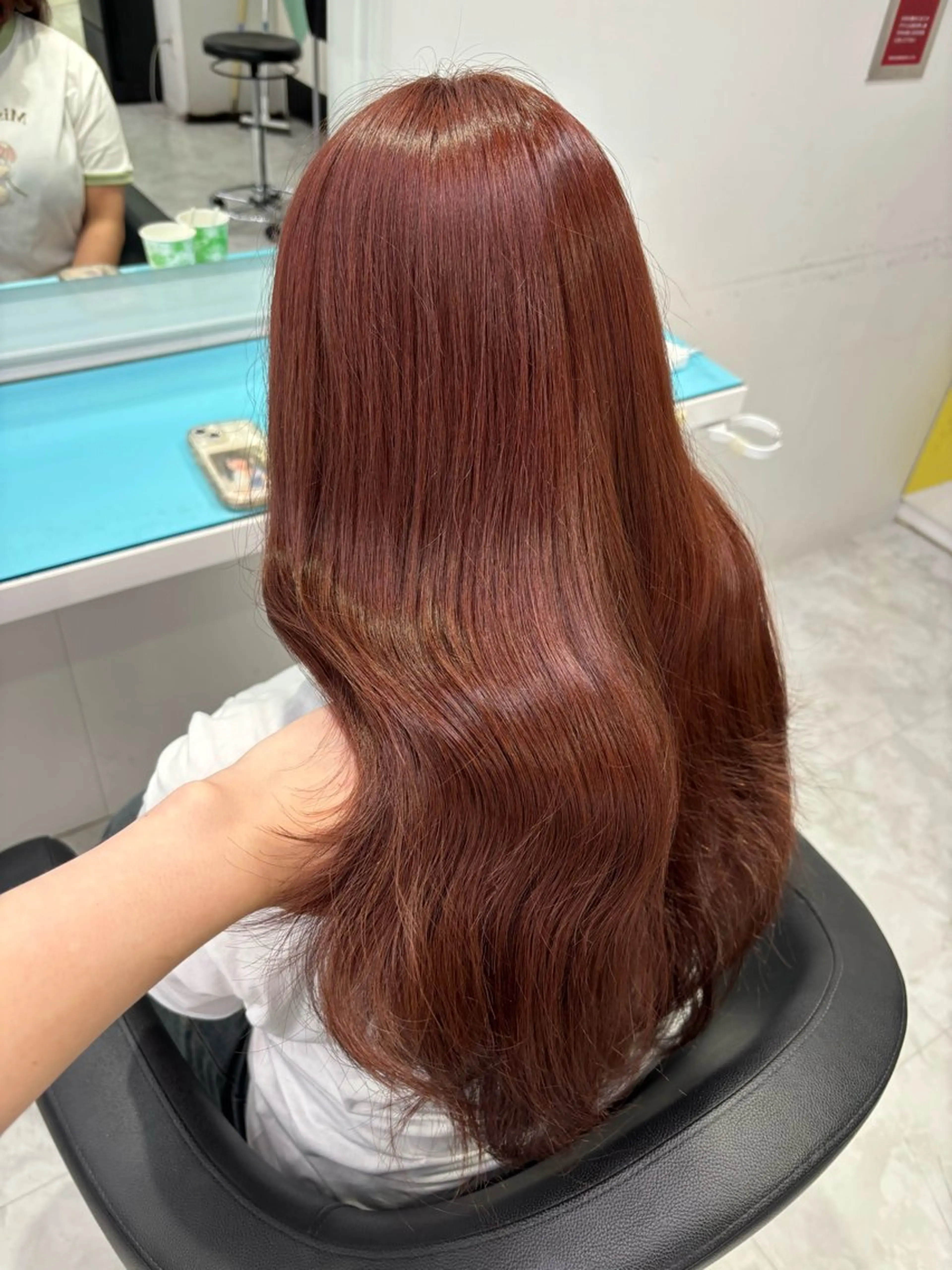 セミロング ヘアカラー ブリーチなし暖色 💗AKARI💗のヘアスタイル