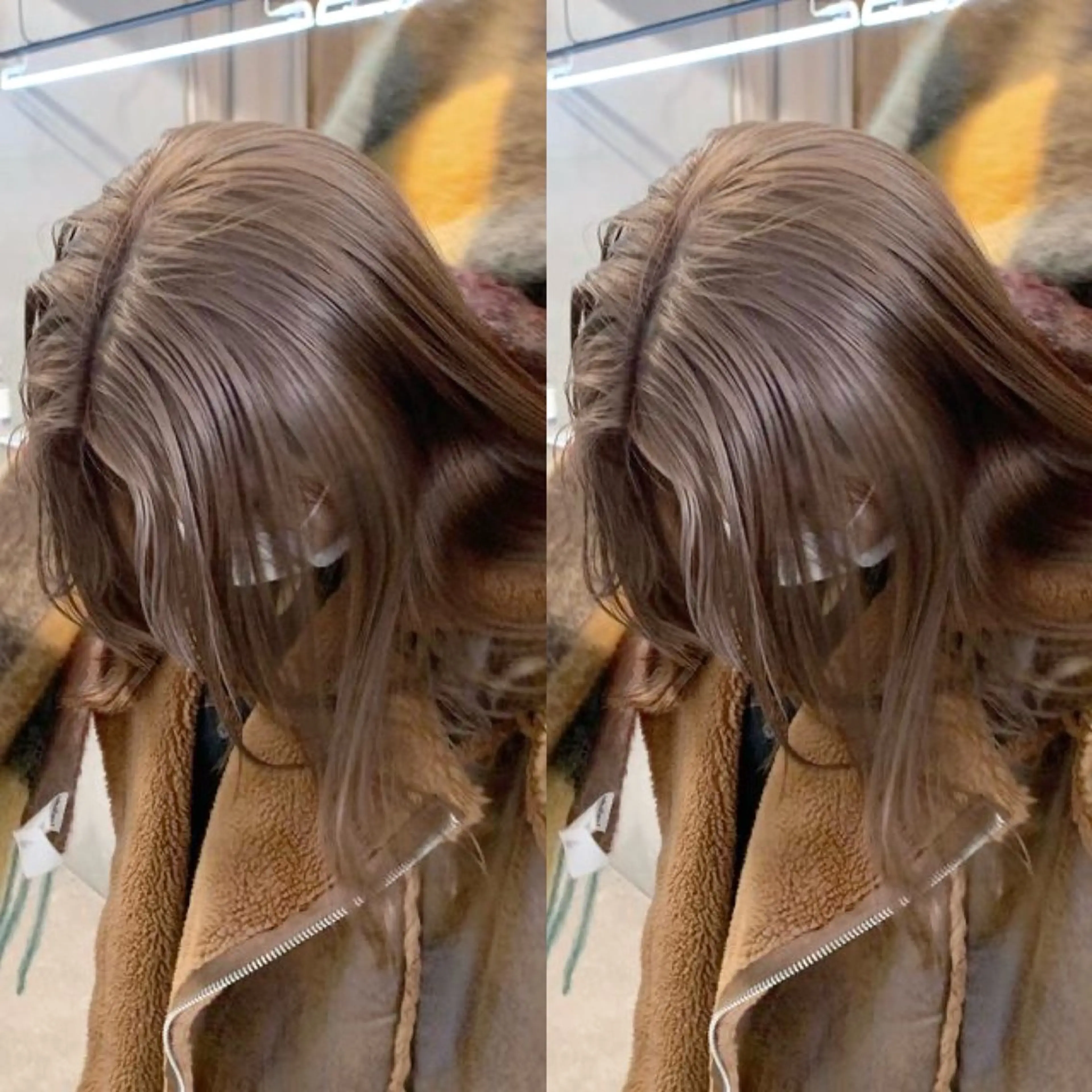 ロング カラー ベージュカラー ミルクティーベージュ オリーブベージュ オリーブカラー ホワイトベージュ 表参道/ハイライト バレイヤージュのヘアスタイル