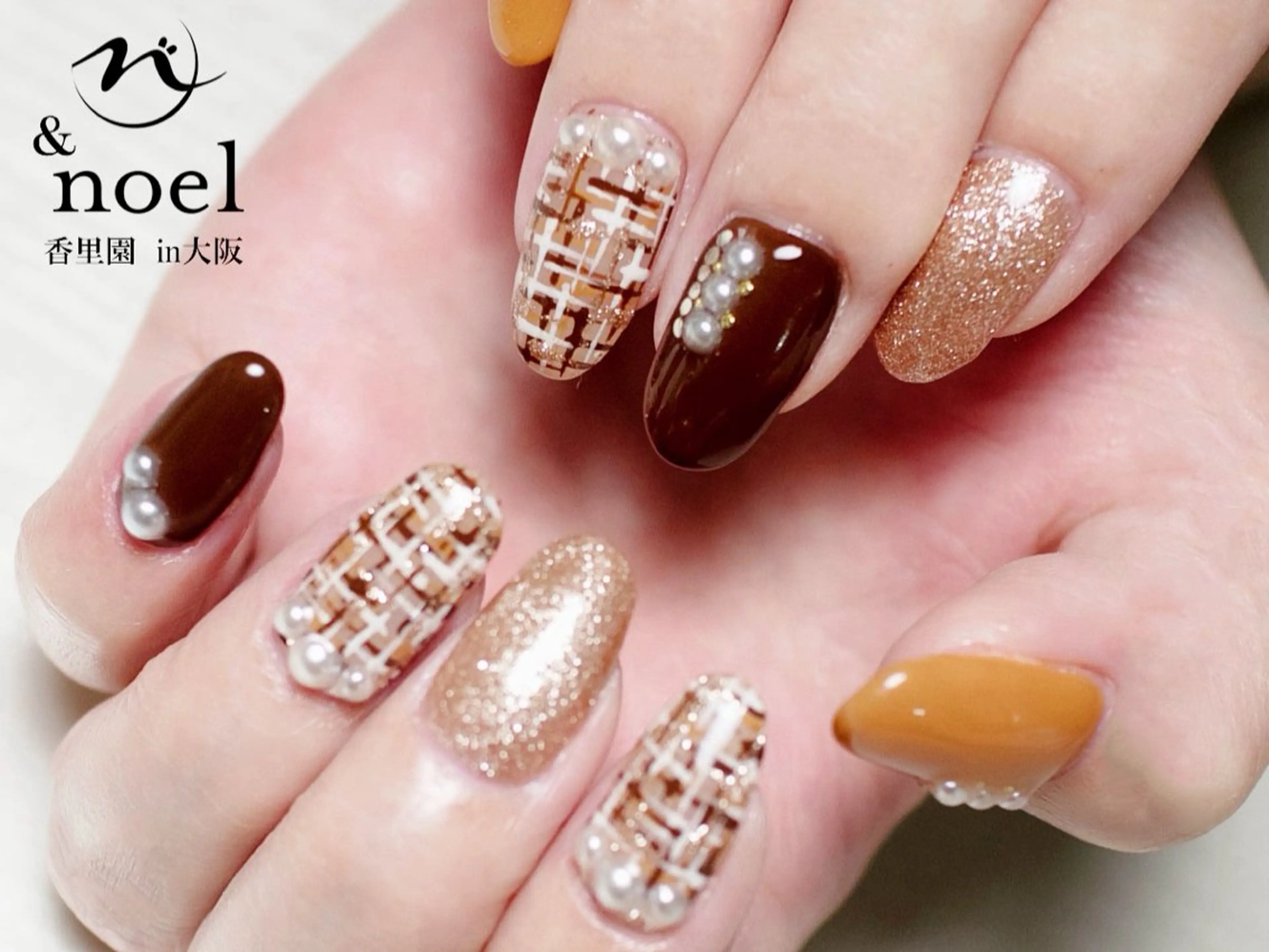 ネイル ツイードネイル 冬ネイル Nailsalon Noël所属・Nailsalon ＆Noelのネイルデザイン