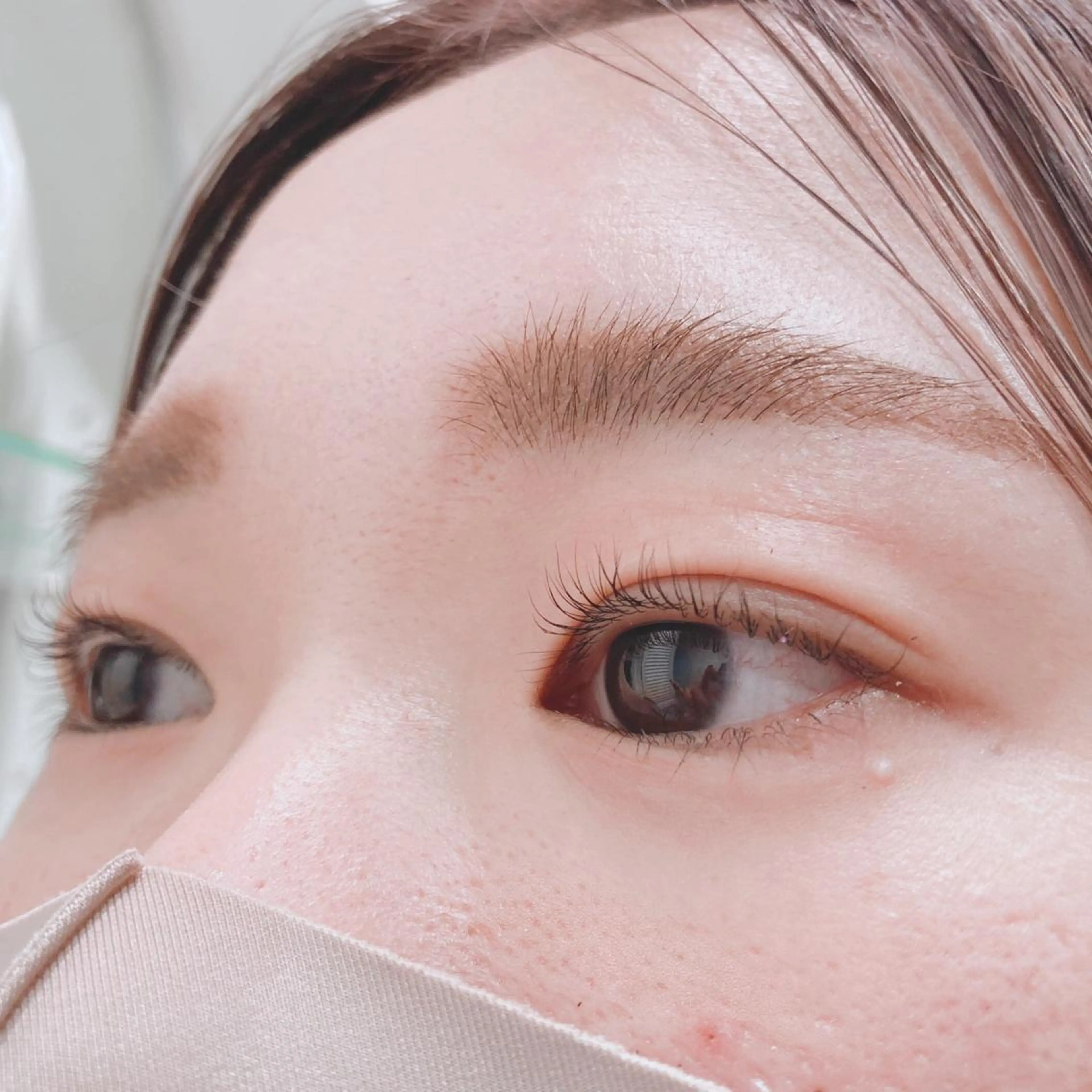 マツエク・マツパ 曲がる縮毛矯正 LIBER 　岩名のヘアスタイル