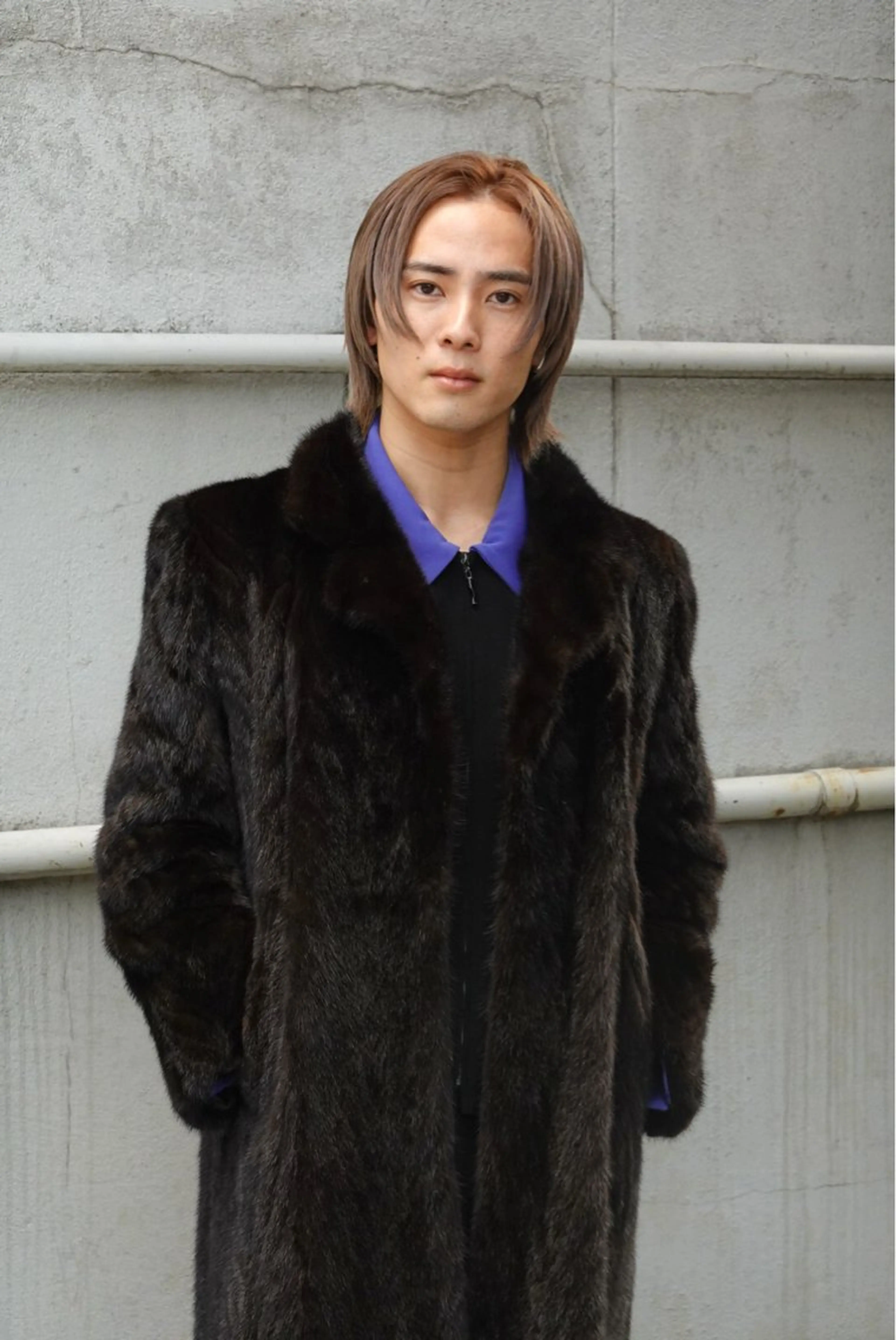 セミロング カラー メンズ ベージュカラー ダブルカラー メンズカット/パーマ /ユアサシュンスケのヘアスタイル